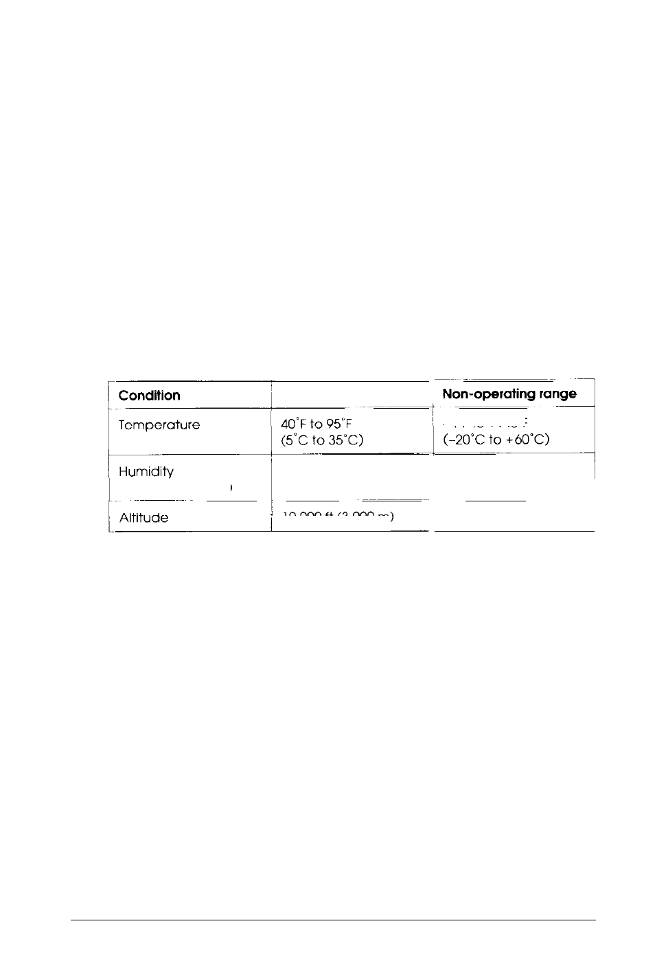 Ac fine voltage, Environmental requirements, Reliability | Safety standards | Epson Professional Series II User Manual | Page 59 / 63