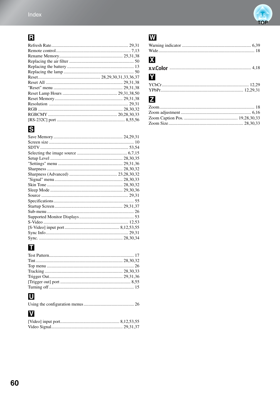 Epson EH-TW5000 User Manual | Page 62 / 63