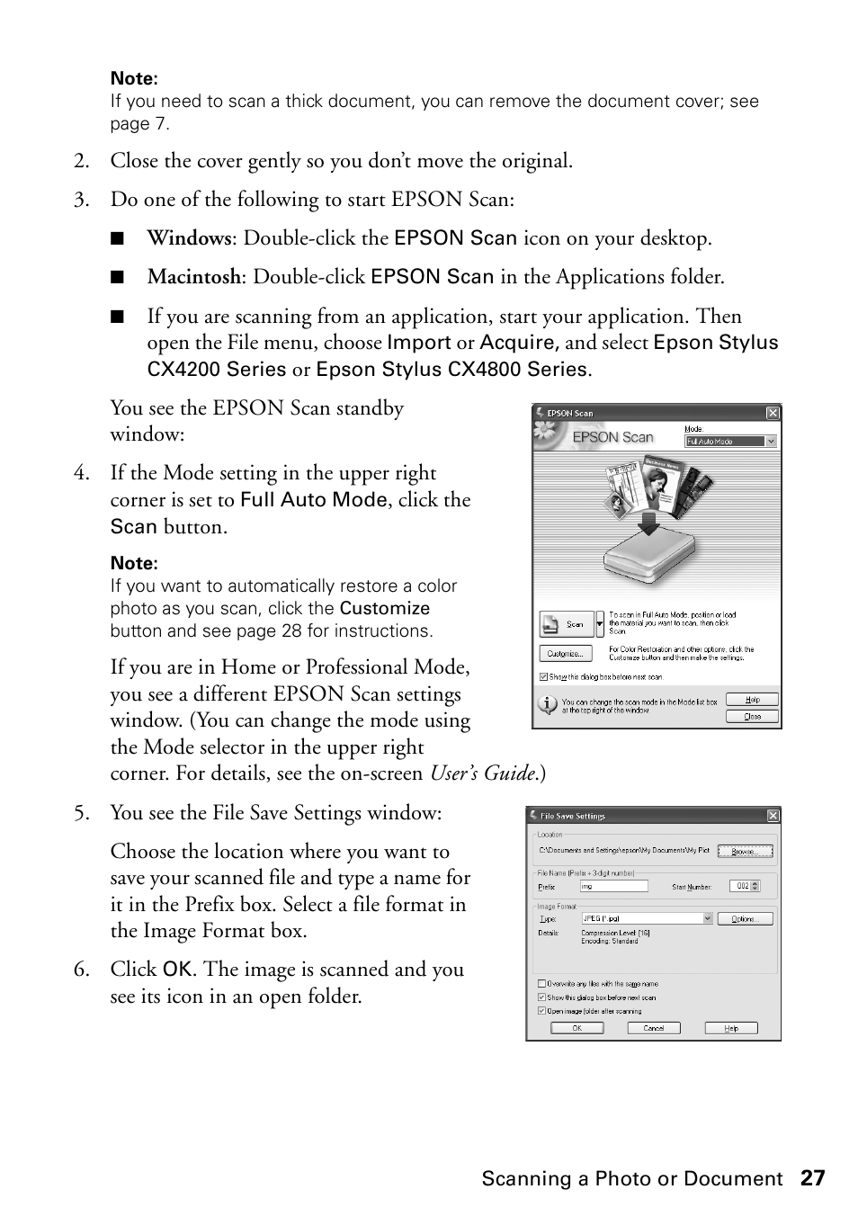 Epson Stylus CX4200 User Manual | Page 27 / 48