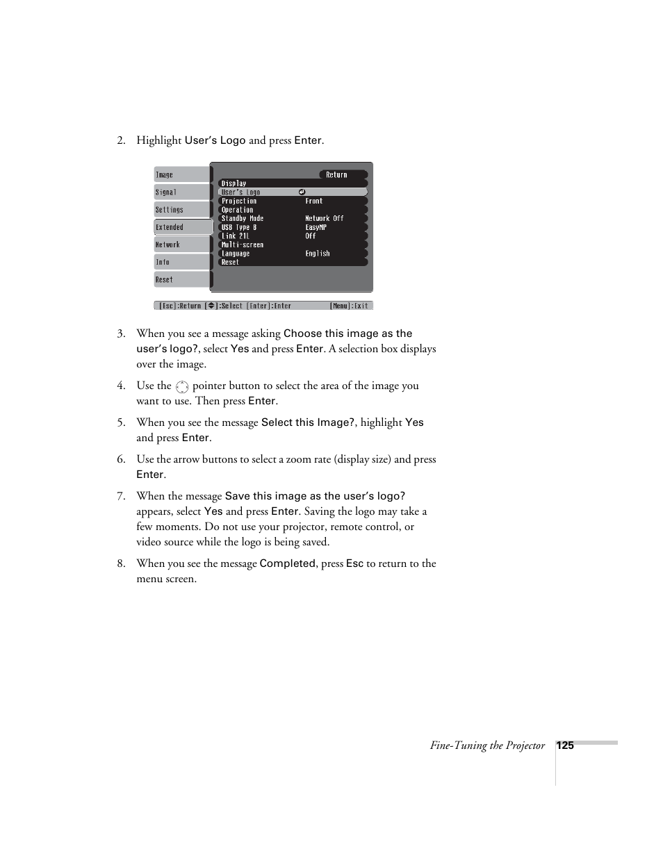 Epson PowerLite 1715c User Manual | Page 125 / 202
