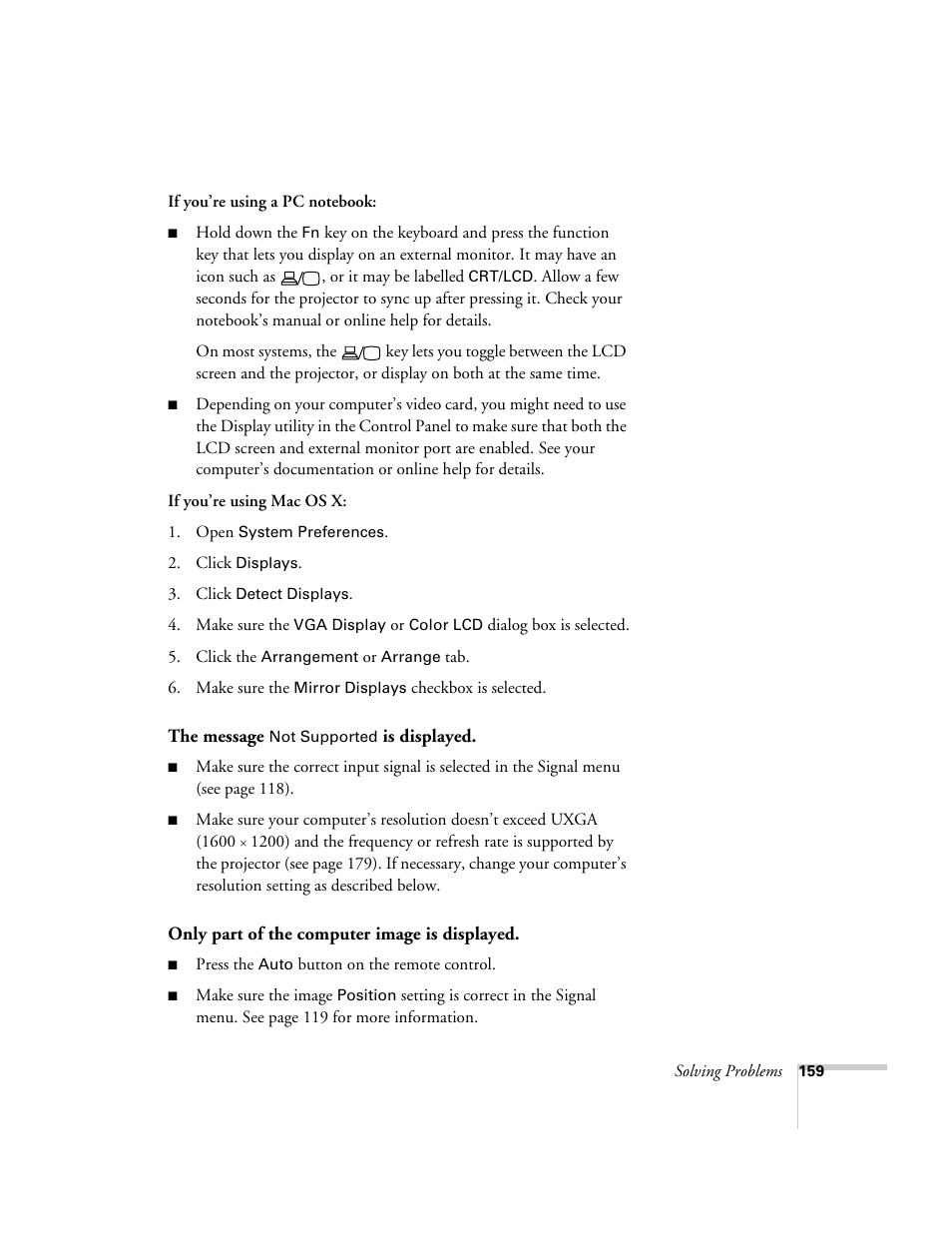 Epson PowerLite 1715c User Manual | Page 159 / 202