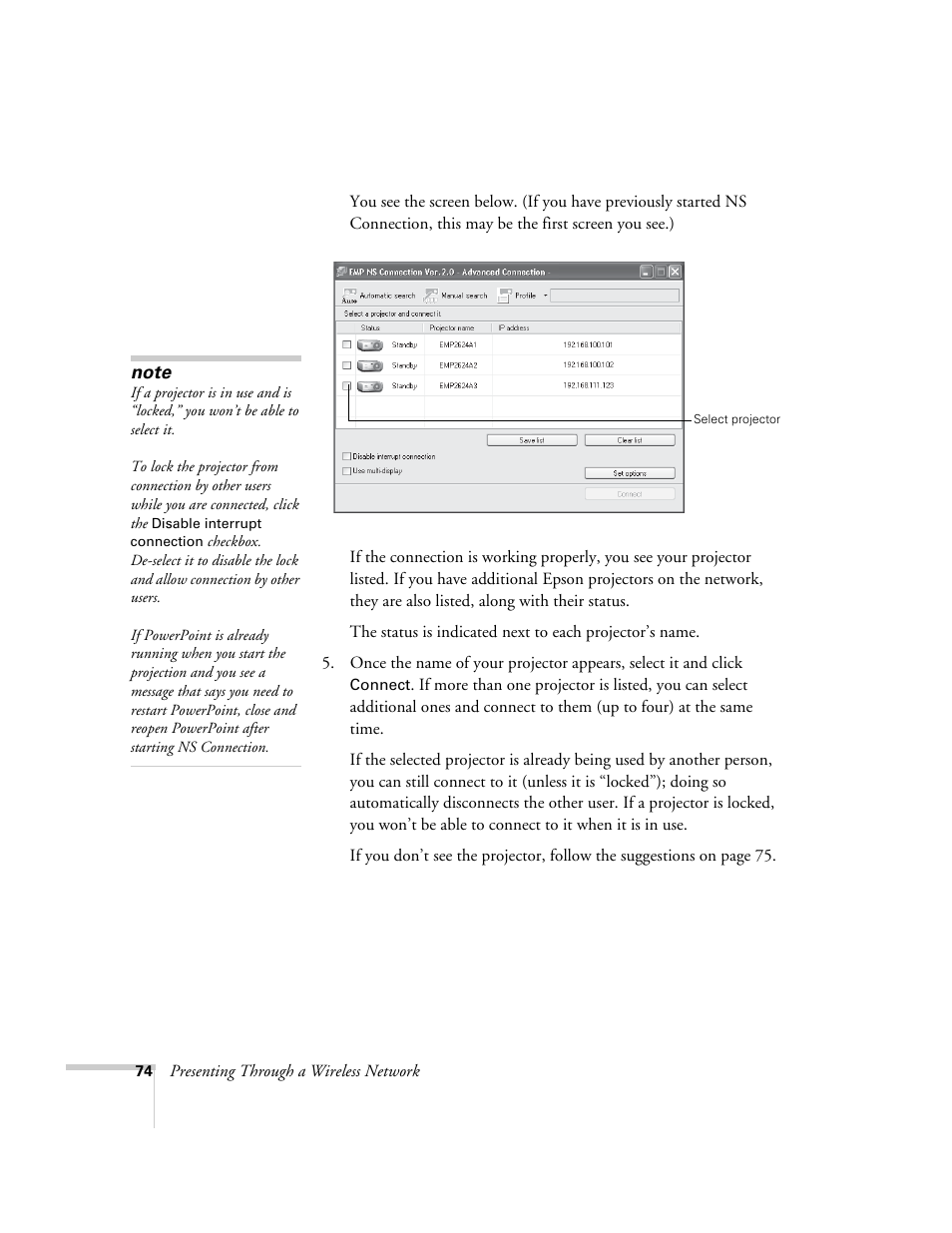 Epson PowerLite 1715c User Manual | Page 74 / 202