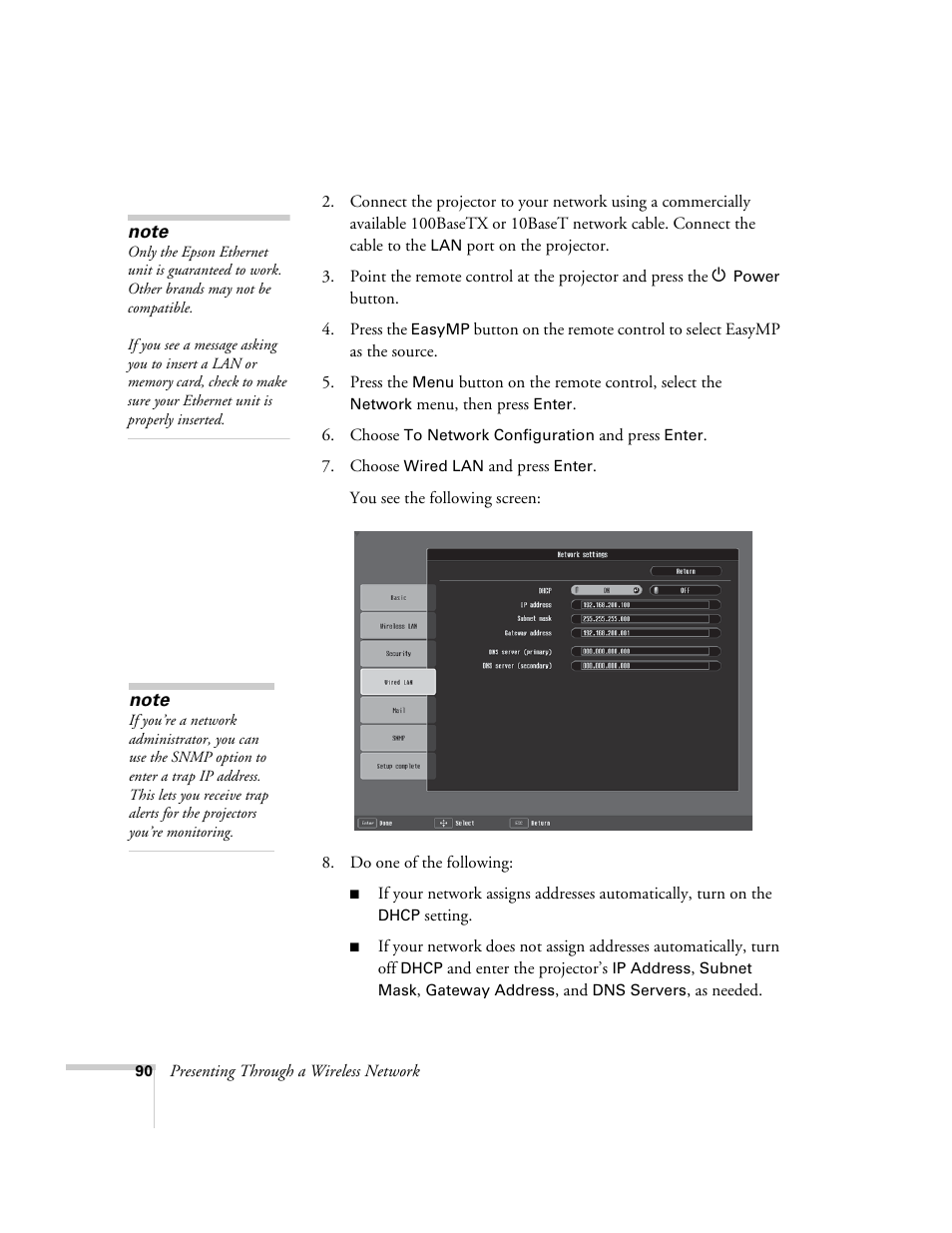 Epson PowerLite 1715c User Manual | Page 90 / 202