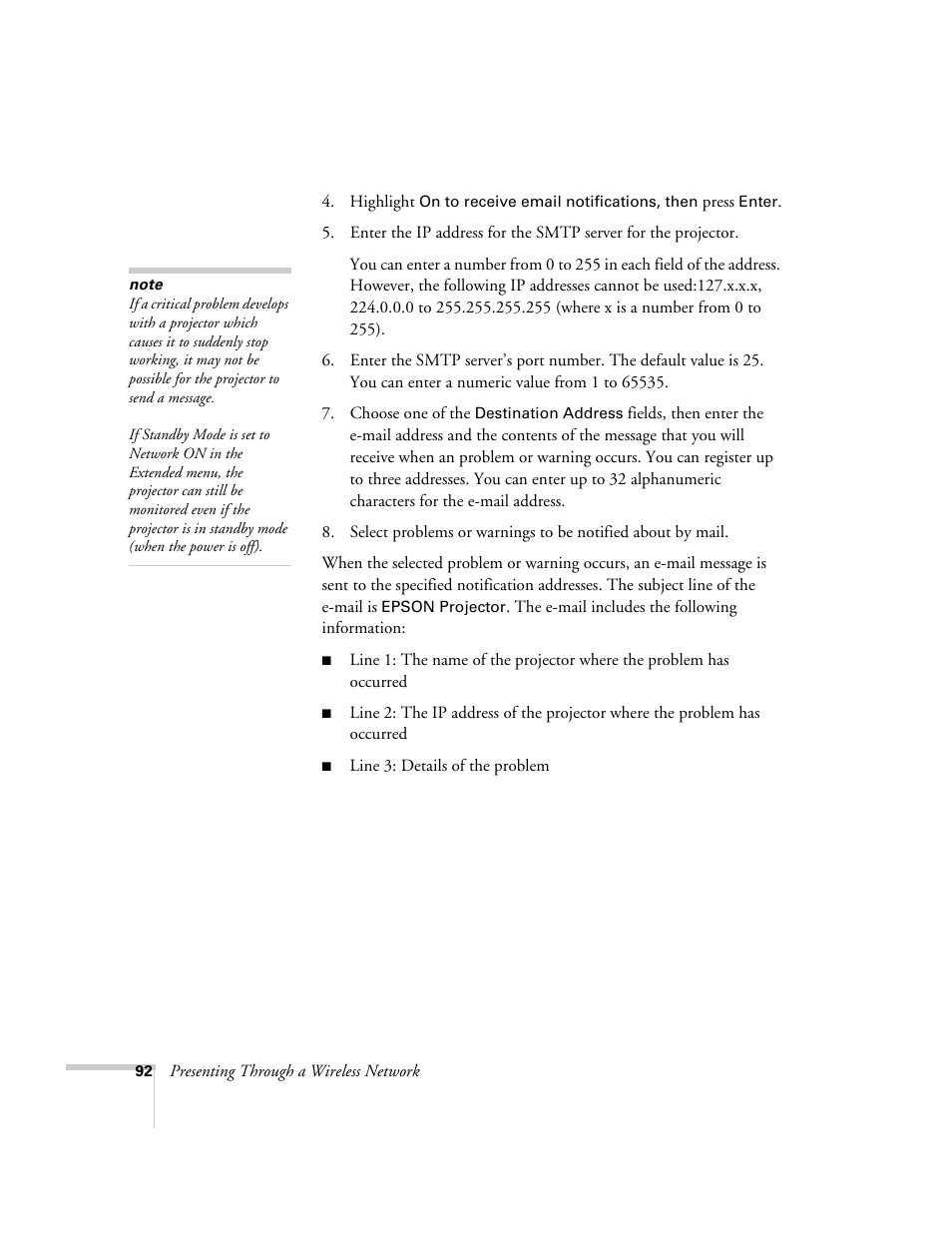 Epson PowerLite 1715c User Manual | Page 92 / 202