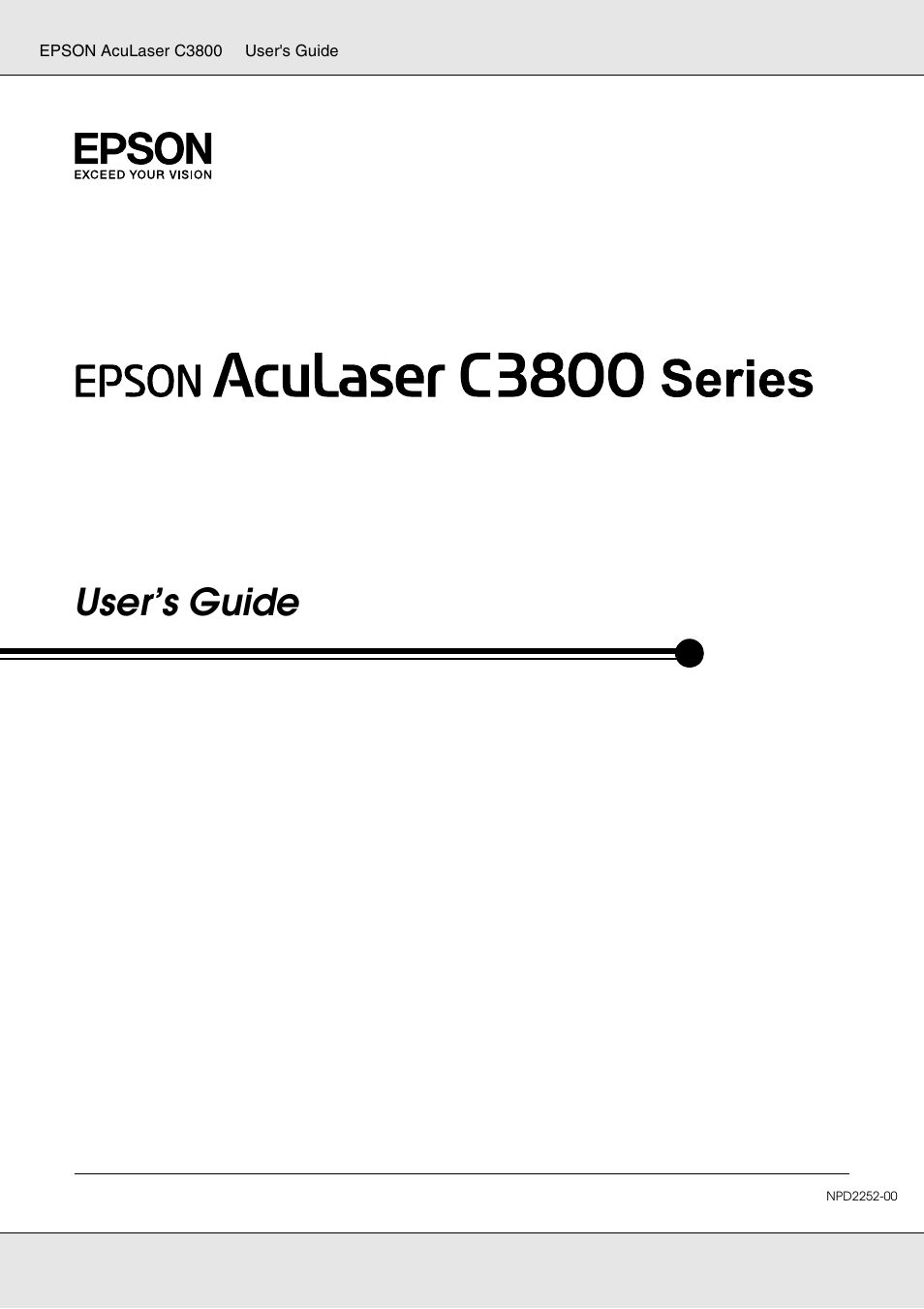 Epson ACULASER C3800 User Manual | 302 pages