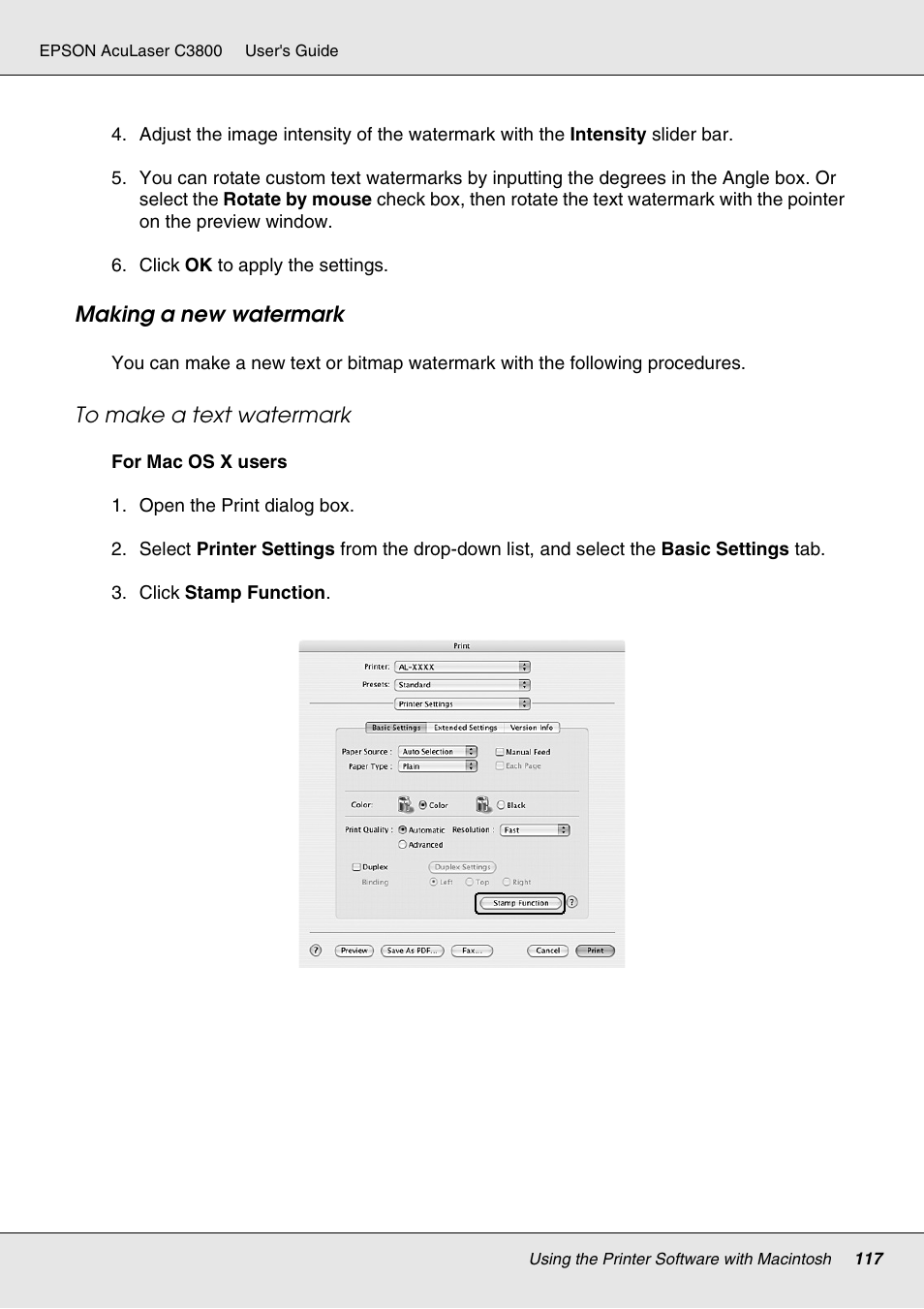Epson ACULASER C3800 User Manual | Page 117 / 302