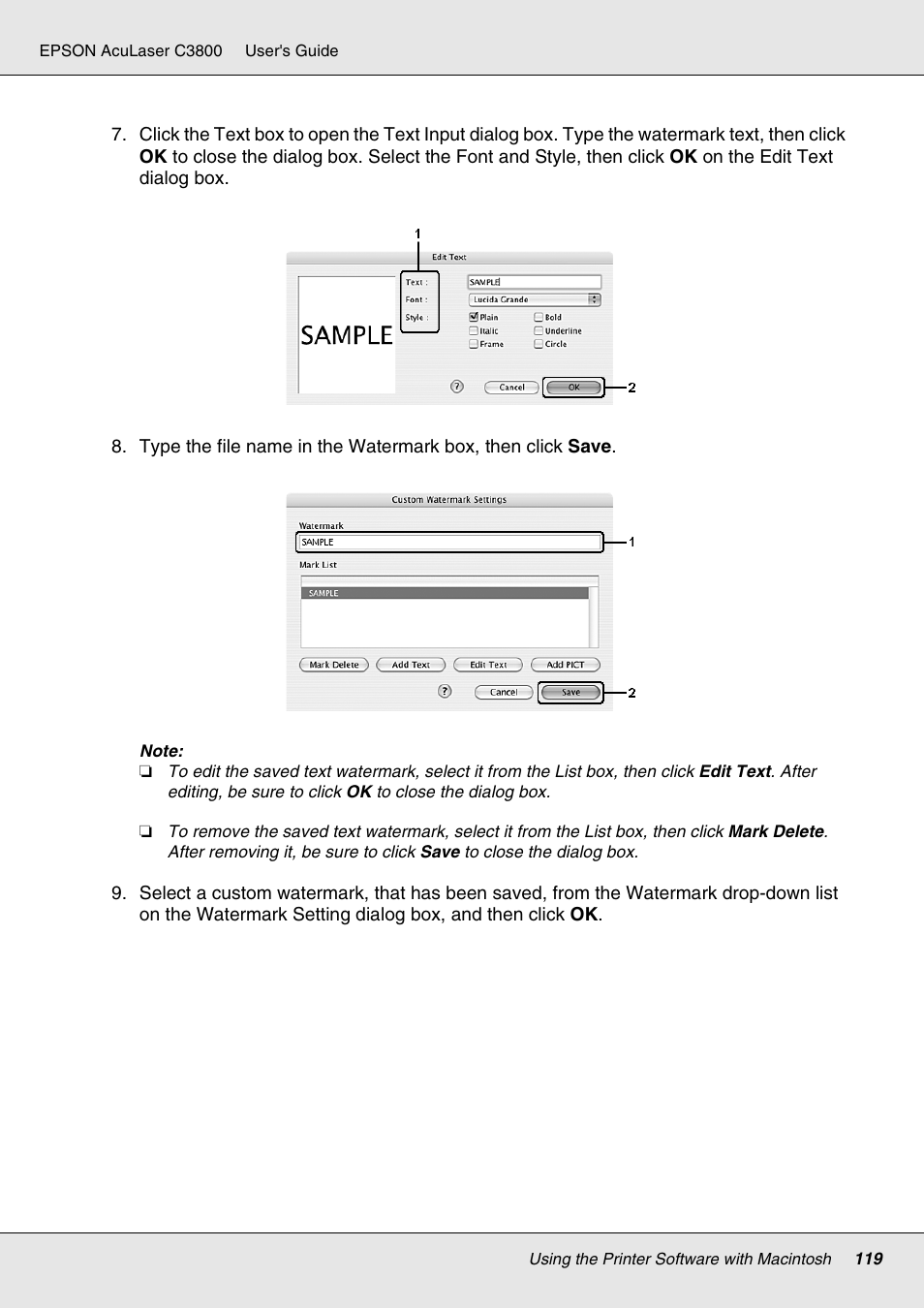Epson ACULASER C3800 User Manual | Page 119 / 302