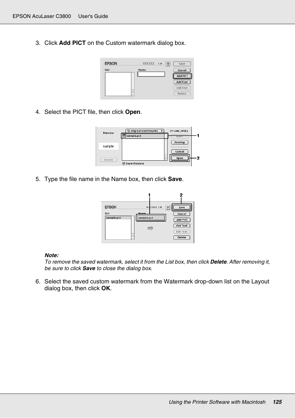 Epson ACULASER C3800 User Manual | Page 125 / 302