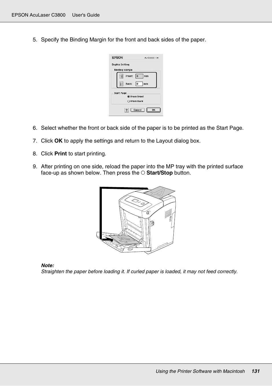 Epson ACULASER C3800 User Manual | Page 131 / 302