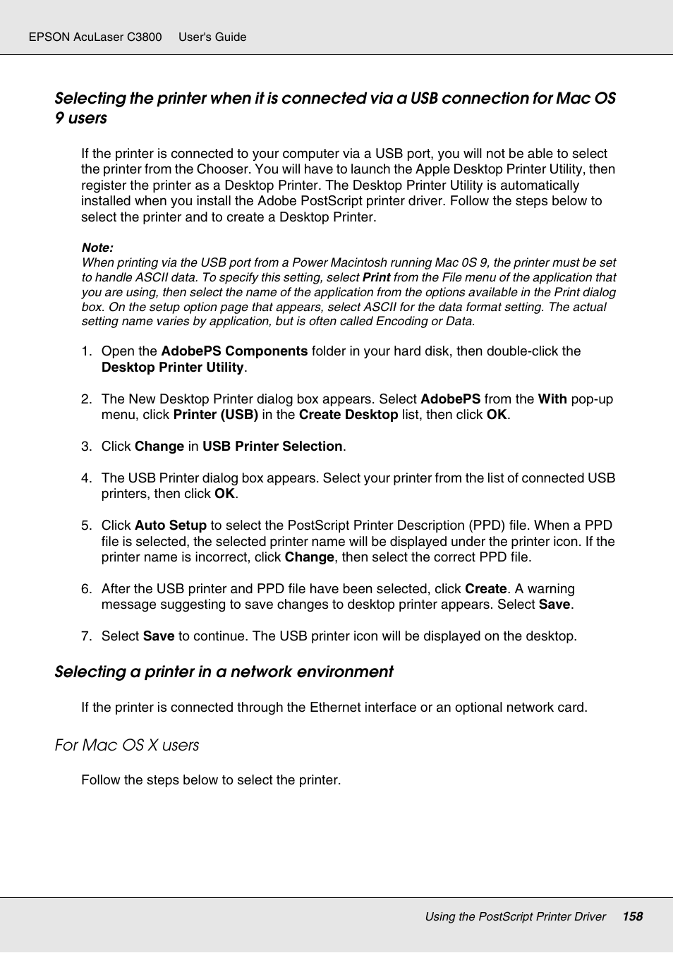 Epson ACULASER C3800 User Manual | Page 158 / 302