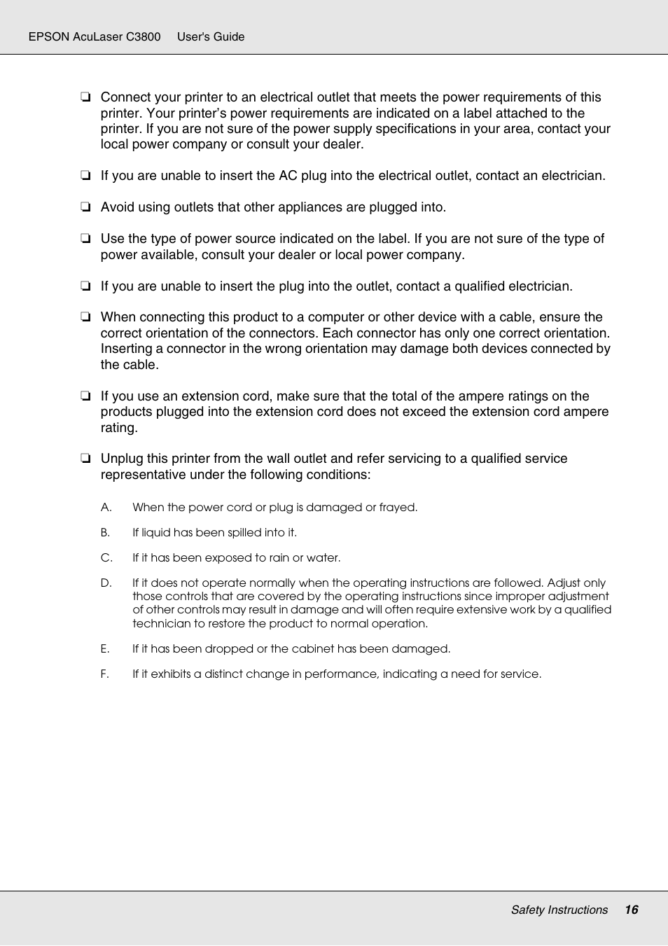 Epson ACULASER C3800 User Manual | Page 16 / 302