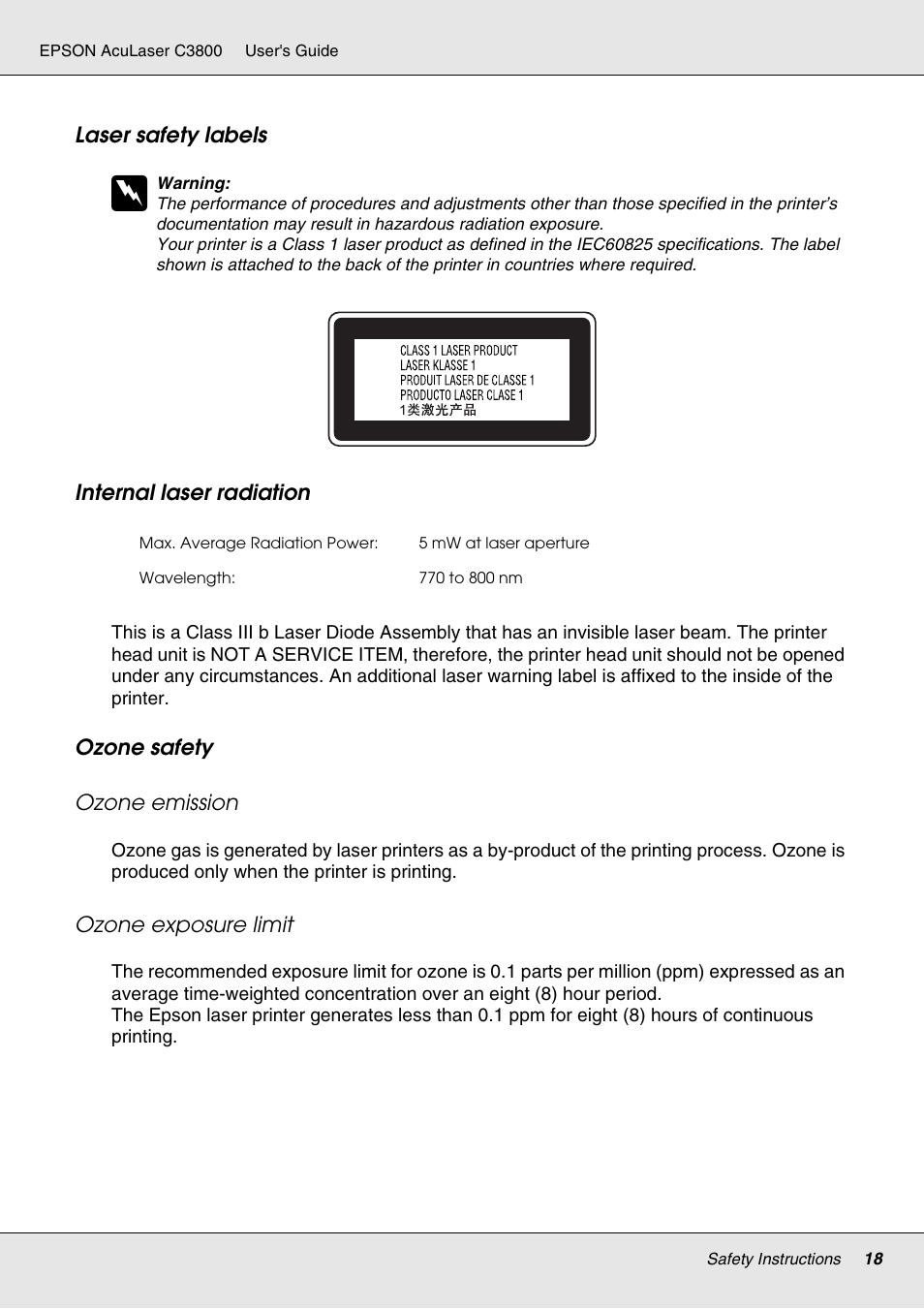 Epson ACULASER C3800 User Manual | Page 18 / 302