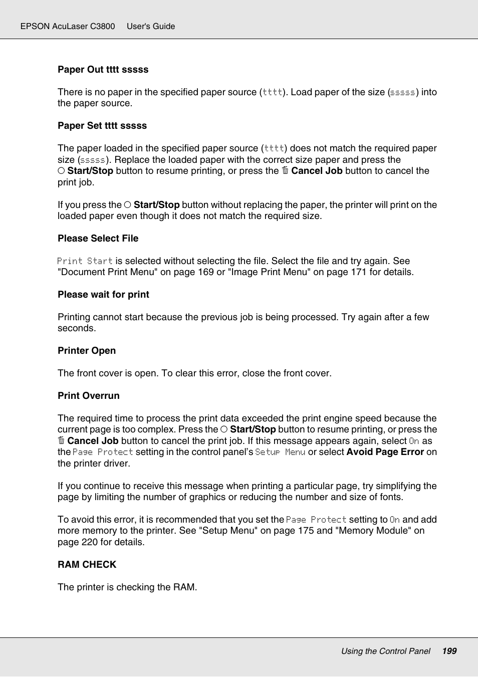Epson ACULASER C3800 User Manual | Page 199 / 302