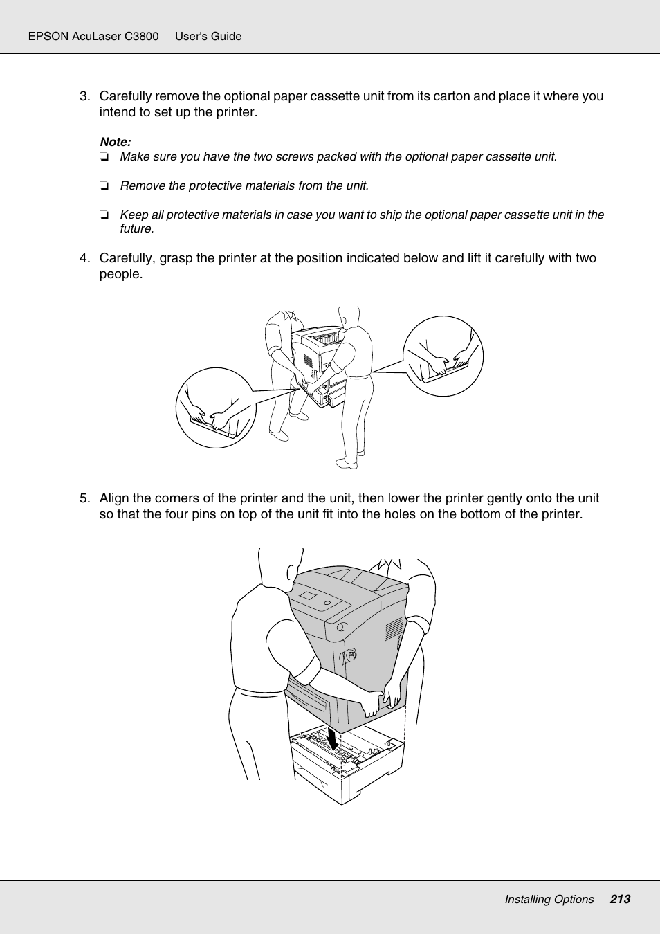 Epson ACULASER C3800 User Manual | Page 213 / 302