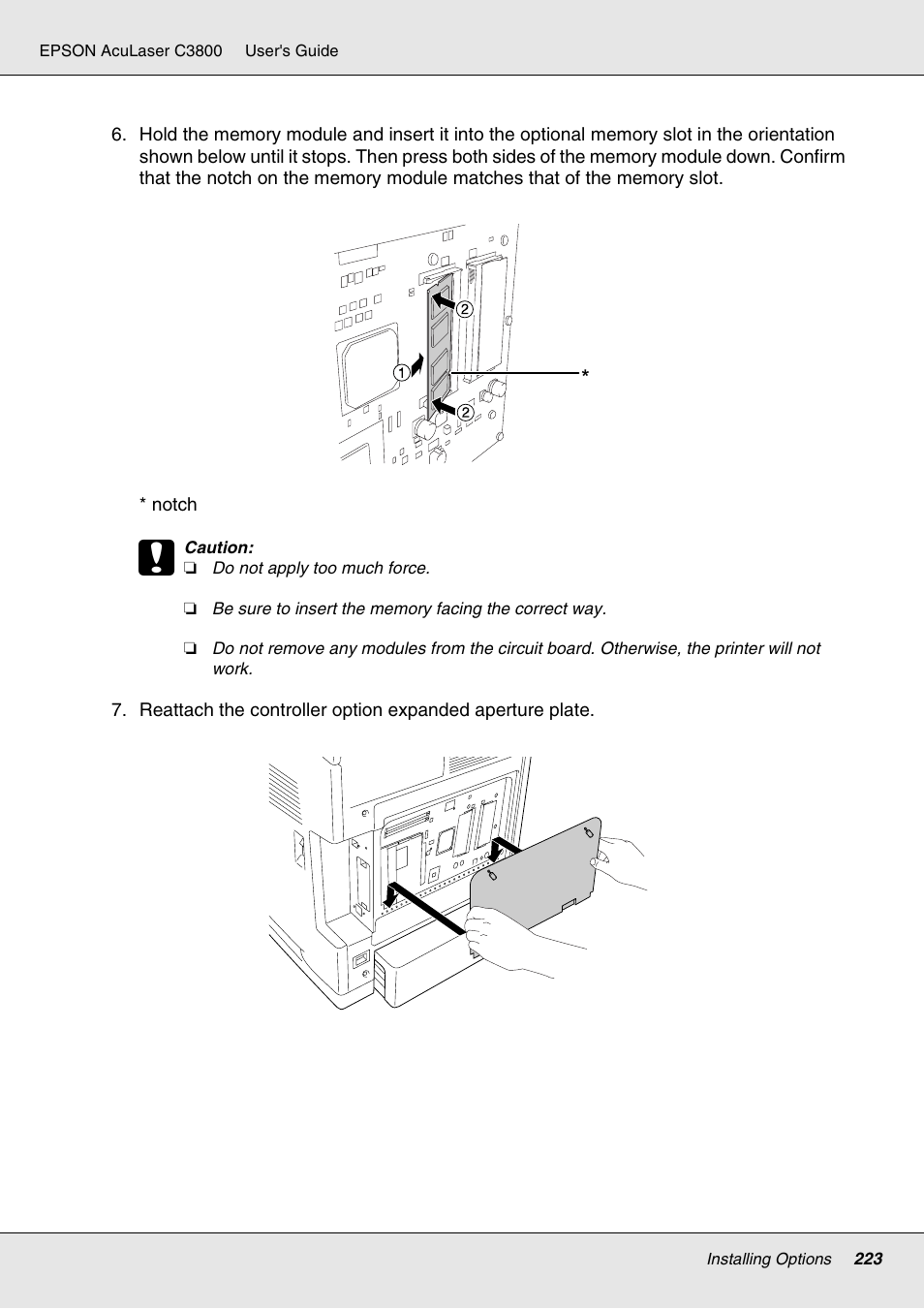 Epson ACULASER C3800 User Manual | Page 223 / 302