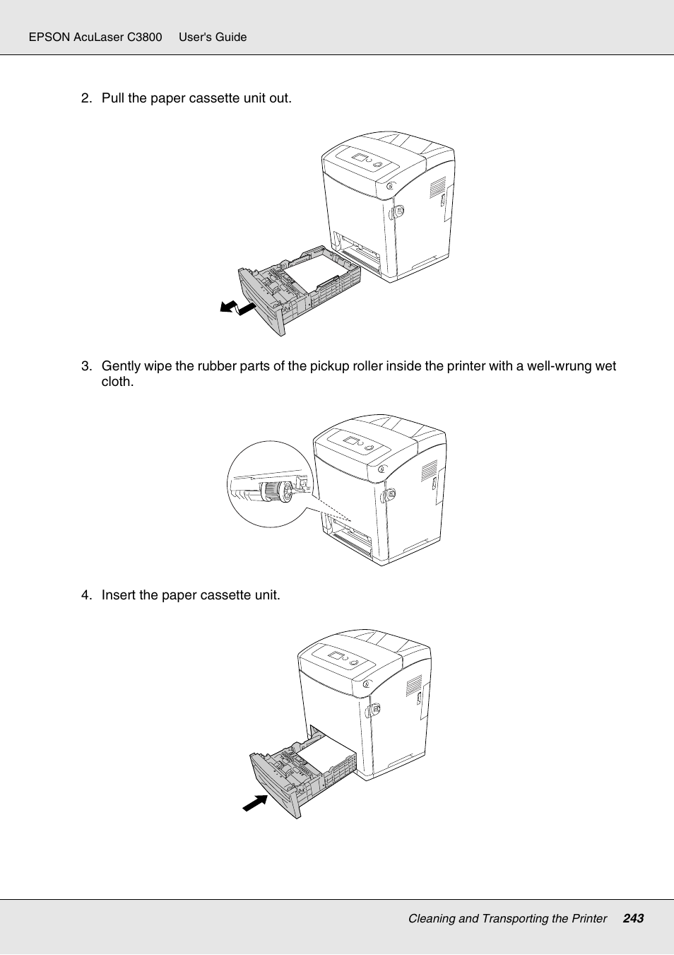 Epson ACULASER C3800 User Manual | Page 243 / 302