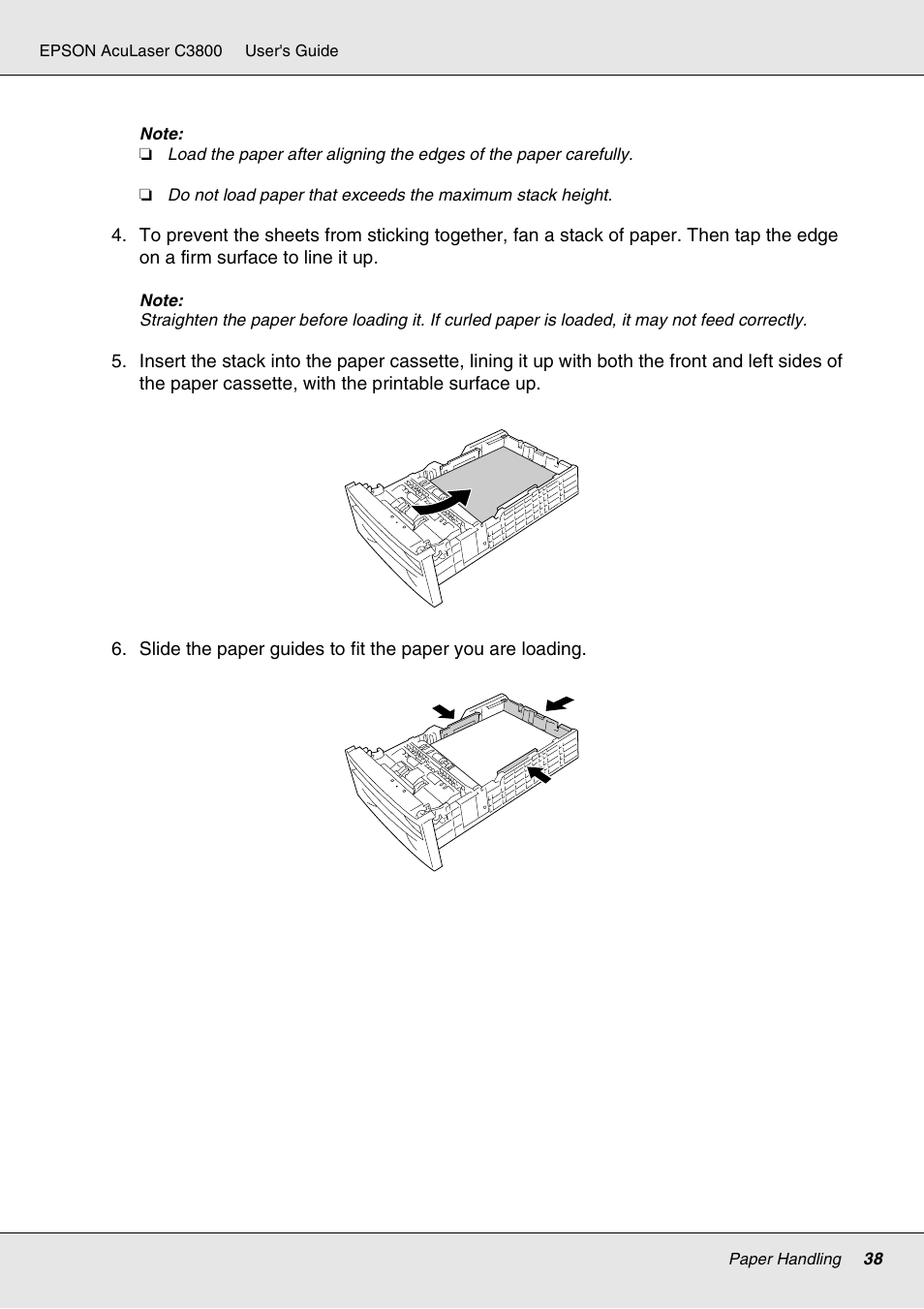 Epson ACULASER C3800 User Manual | Page 38 / 302