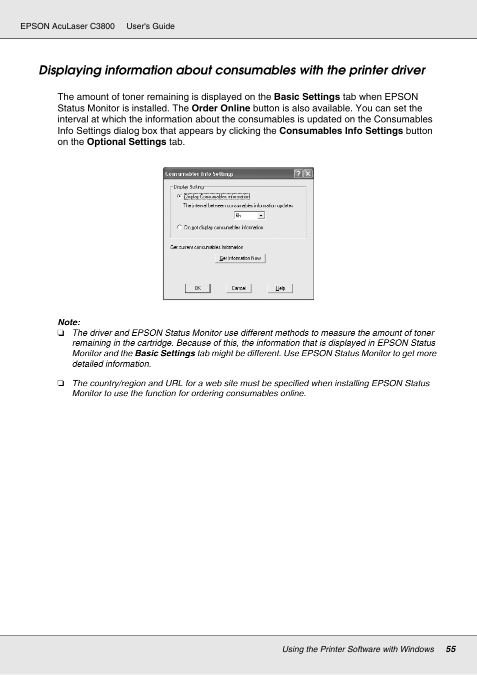 Epson ACULASER C3800 User Manual | Page 55 / 302