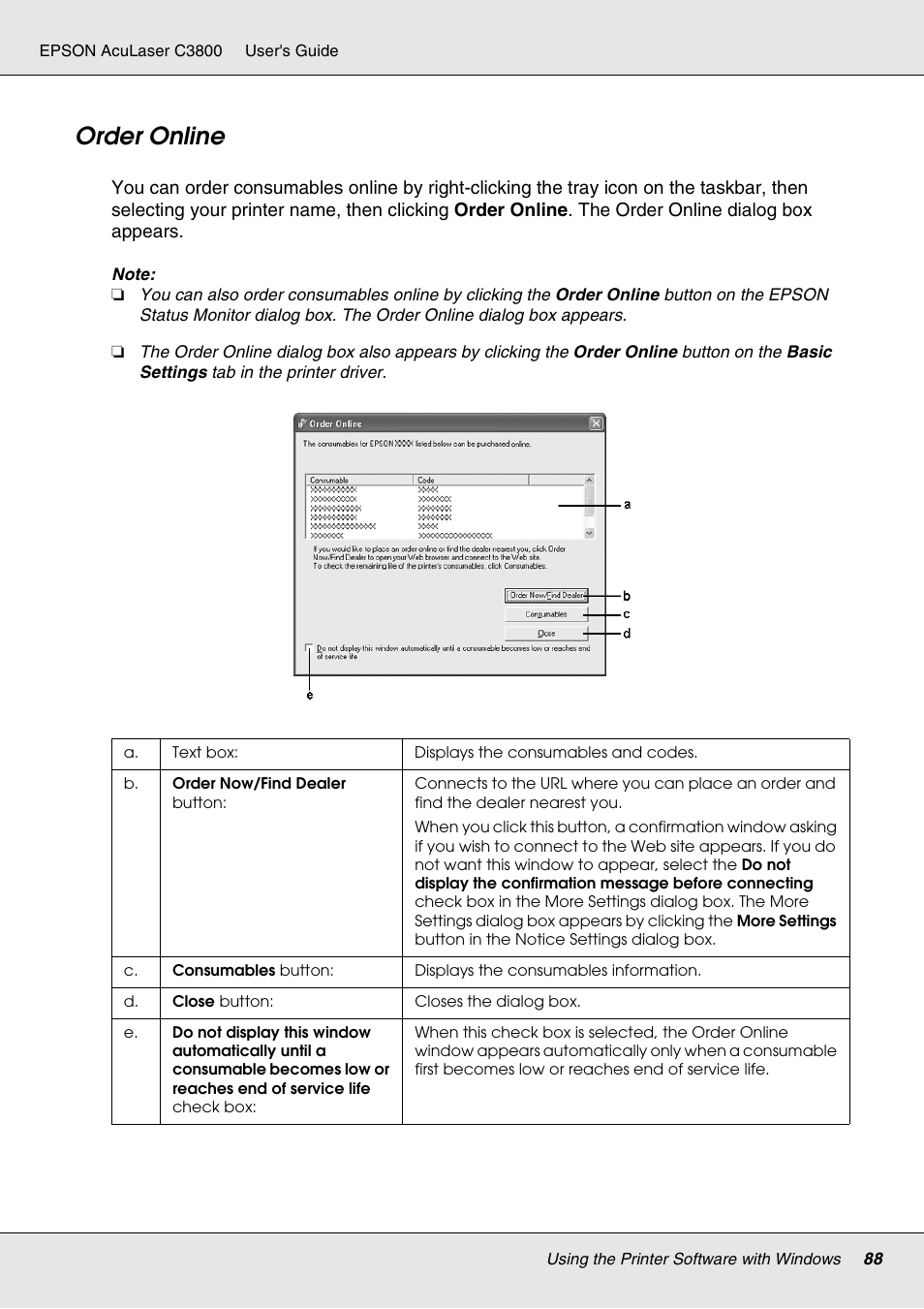 Order online | Epson ACULASER C3800 User Manual | Page 88 / 302