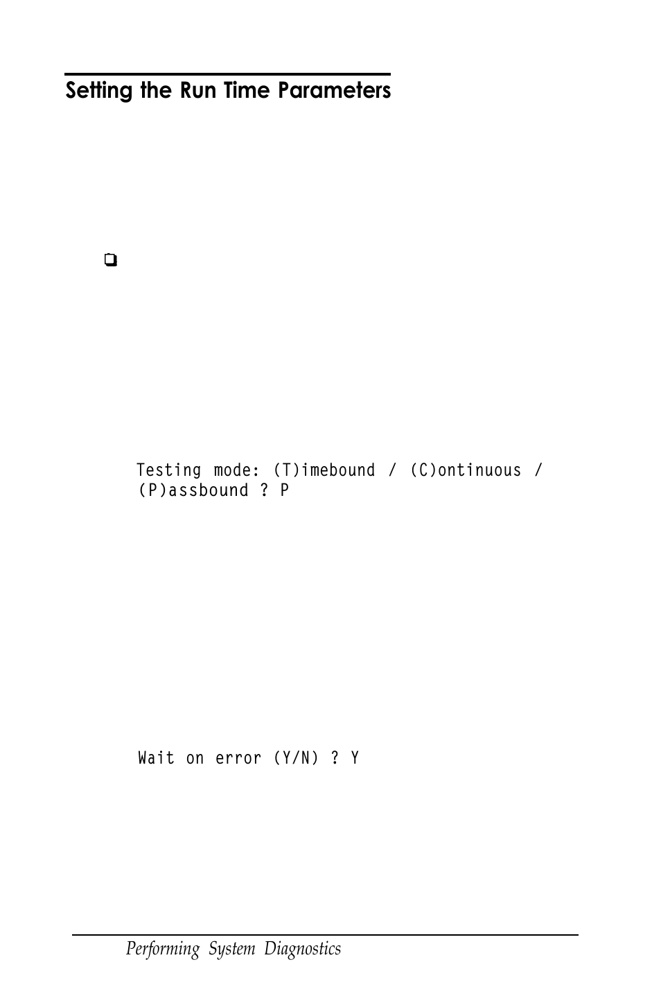 Setting the run tiem parameters, Setting the run time parameters | Epson Equity 320SX PLUS User Manual | Page 164 / 230