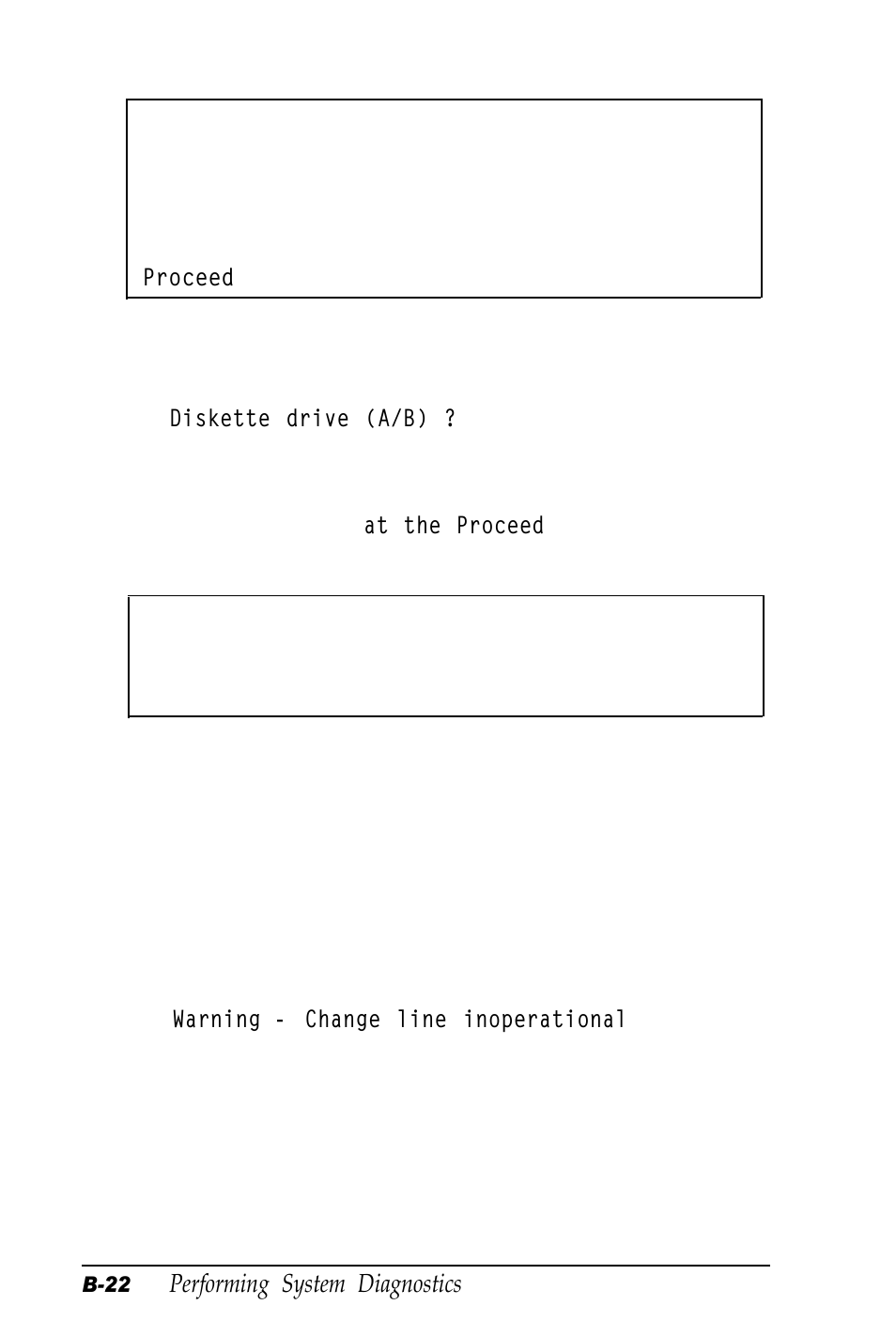 Floppy disk error messages, B-22 | Epson Equity 320SX PLUS User Manual | Page 182 / 230