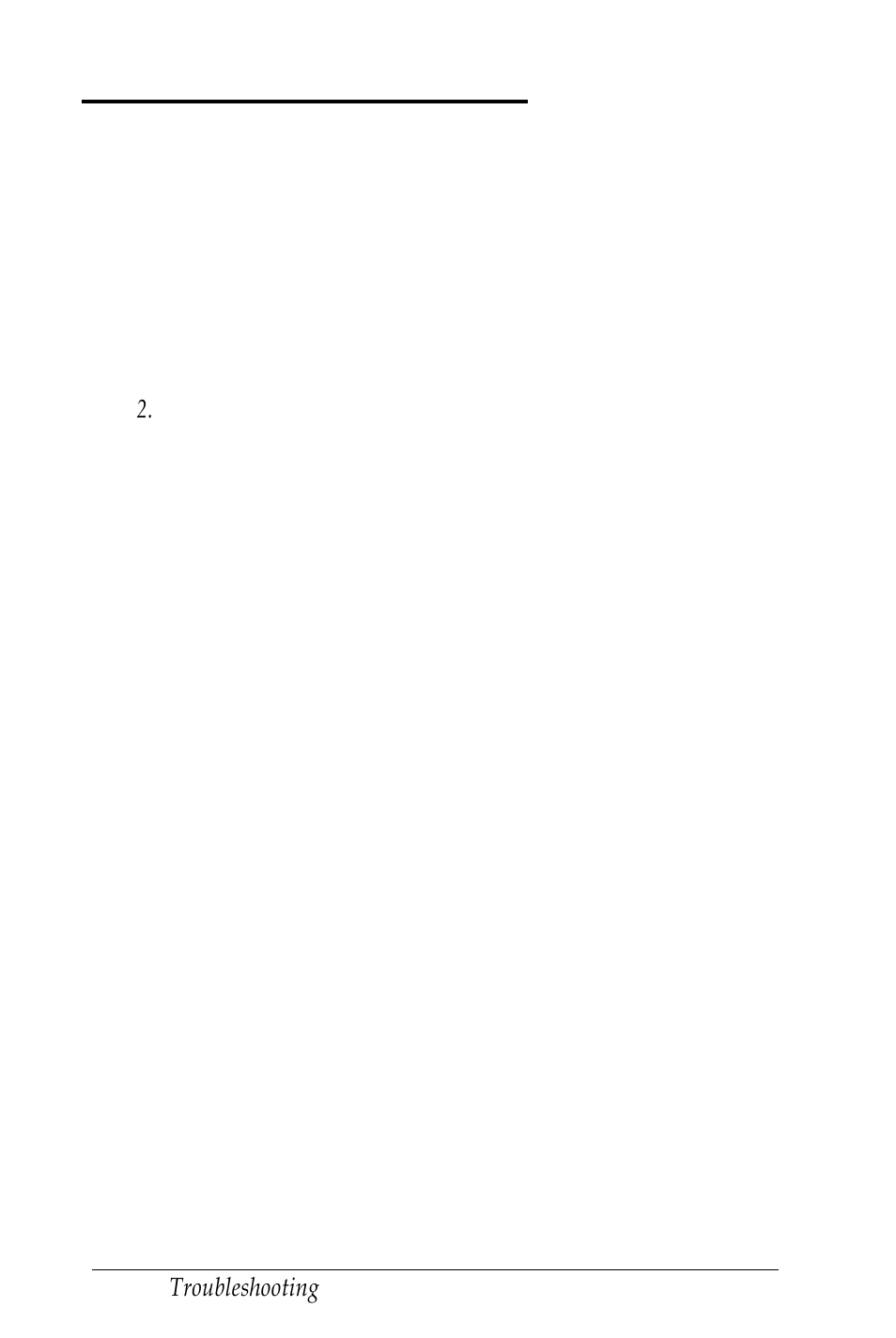 The computer does not respond | Epson Equity 320SX PLUS User Manual | Page 189 / 230