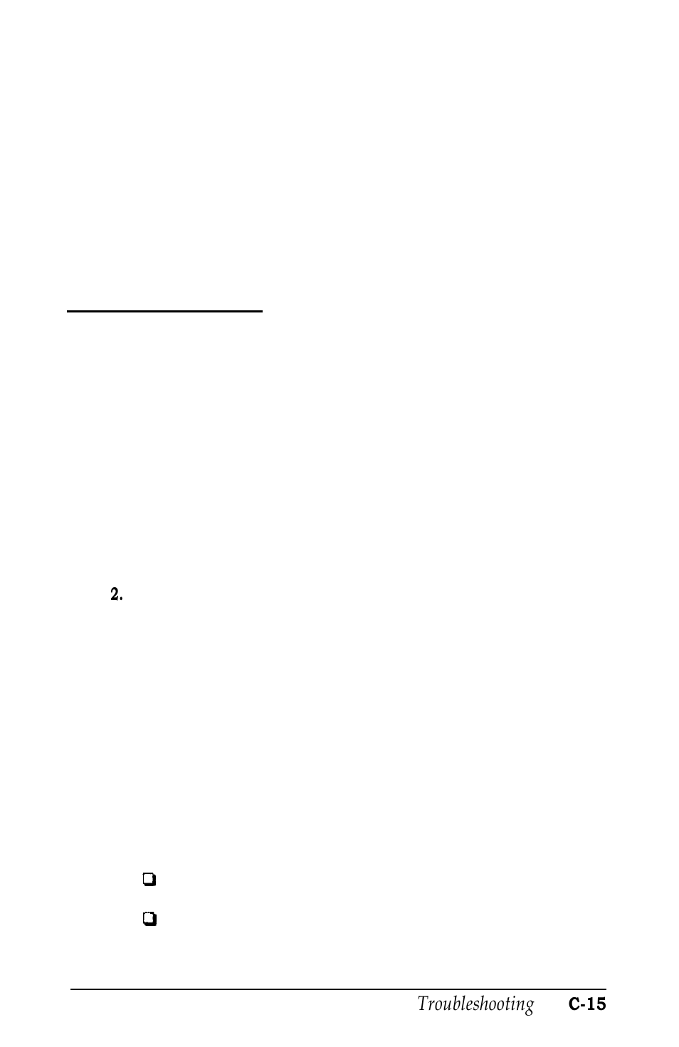 Software problems, C-15 | Epson Equity 320SX PLUS User Manual | Page 200 / 230