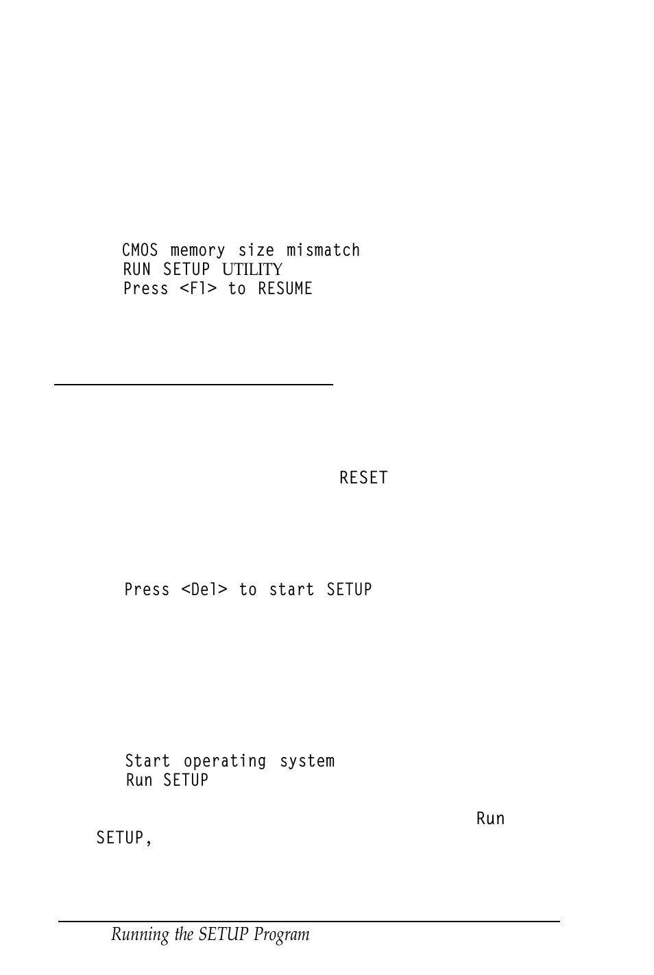 Starting the setup program | Epson Equity 320SX PLUS User Manual | Page 37 / 230