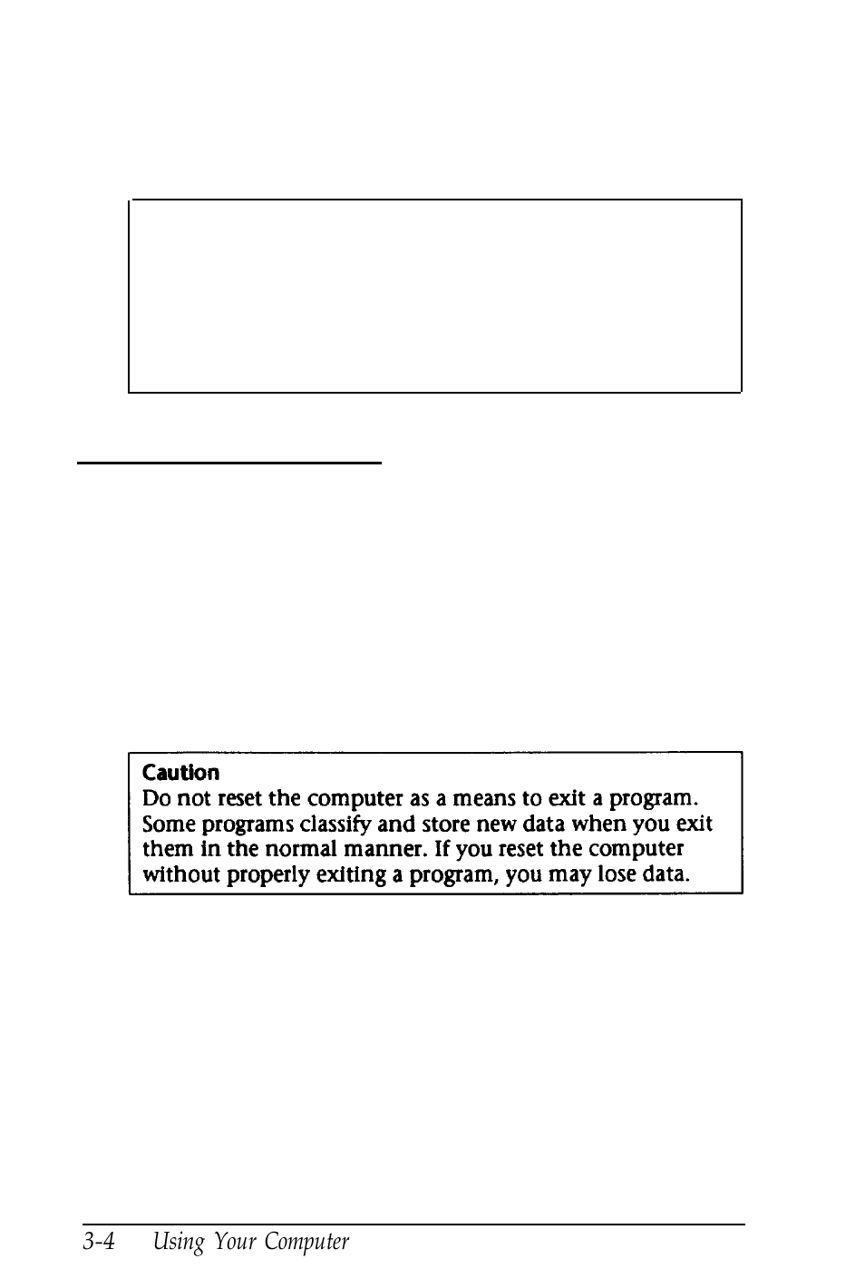 Resetting the computer | Epson Equity 320SX PLUS User Manual | Page 56 / 230
