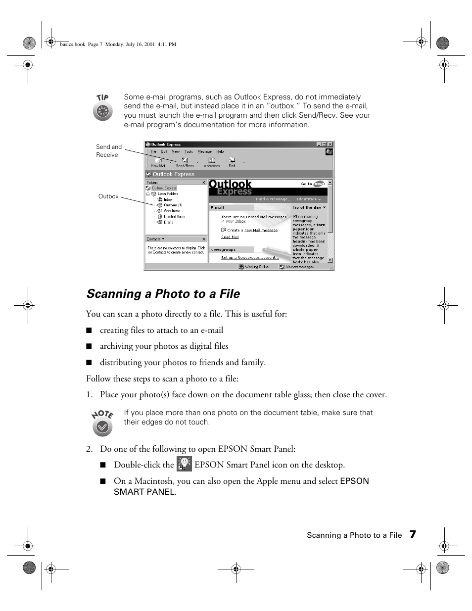 Scanning a photo to a file | Epson 1250 User Manual | Page 11 / 48