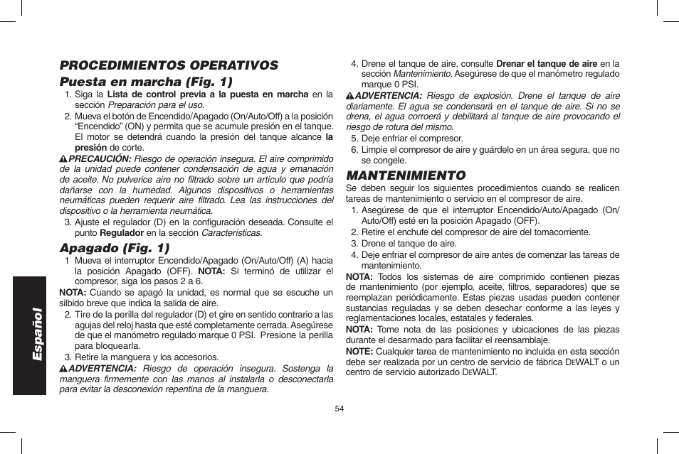 Apagado (fig. 1), Mantenimiento | Epson D55168 User Manual | Page 54 / 64