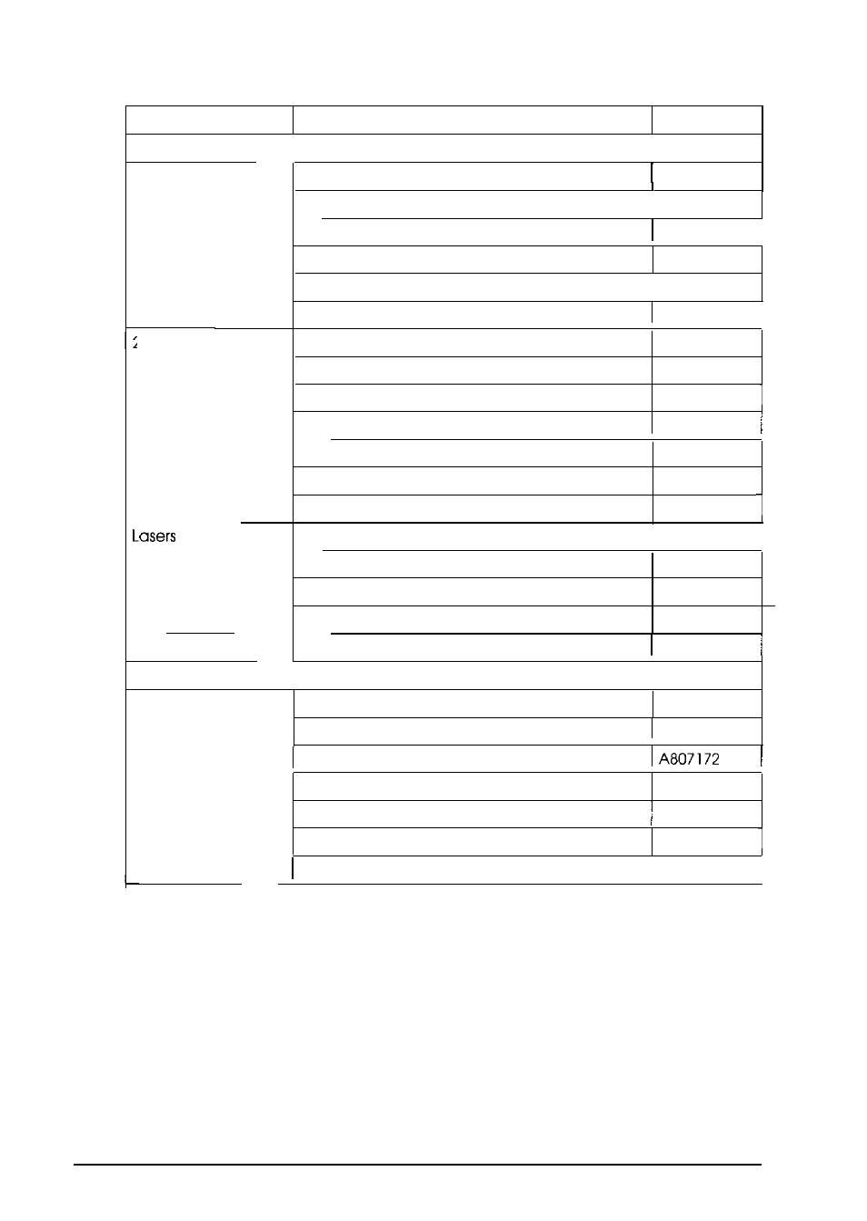 Options (continued), A-8 specifications | Epson EL 3S/33 User Manual | Page 103 / 117