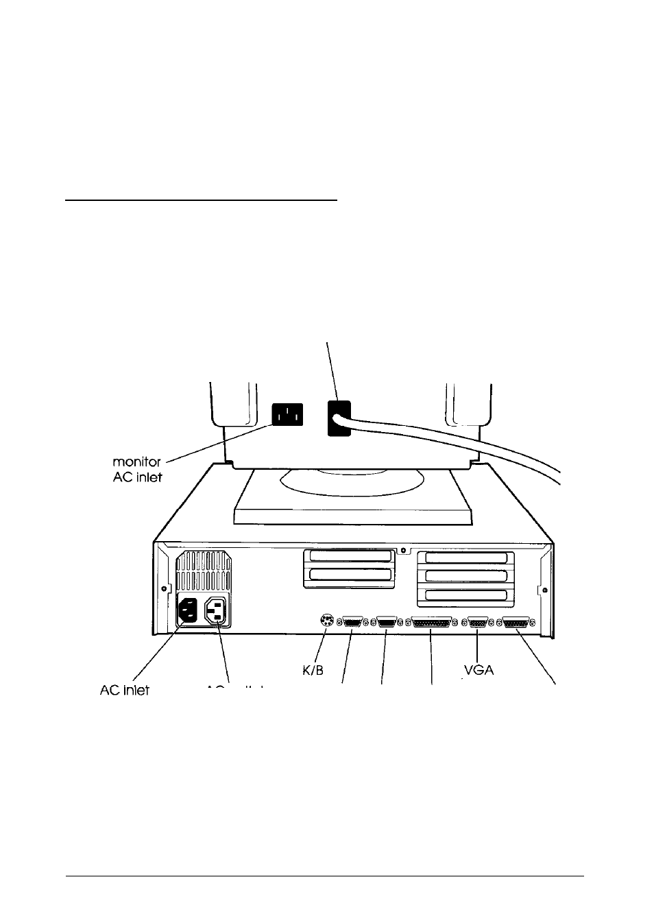 Connecting the computer | Epson EL 3S/33 User Manual | Page 17 / 117