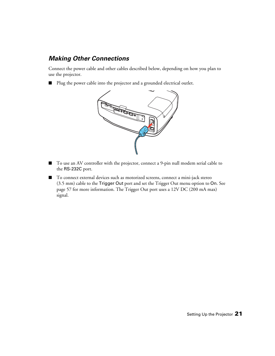 Making other connections | Epson 5020UB User Manual | Page 21 / 96