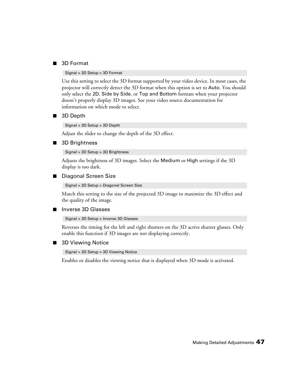 Epson 5020UB User Manual | Page 47 / 96