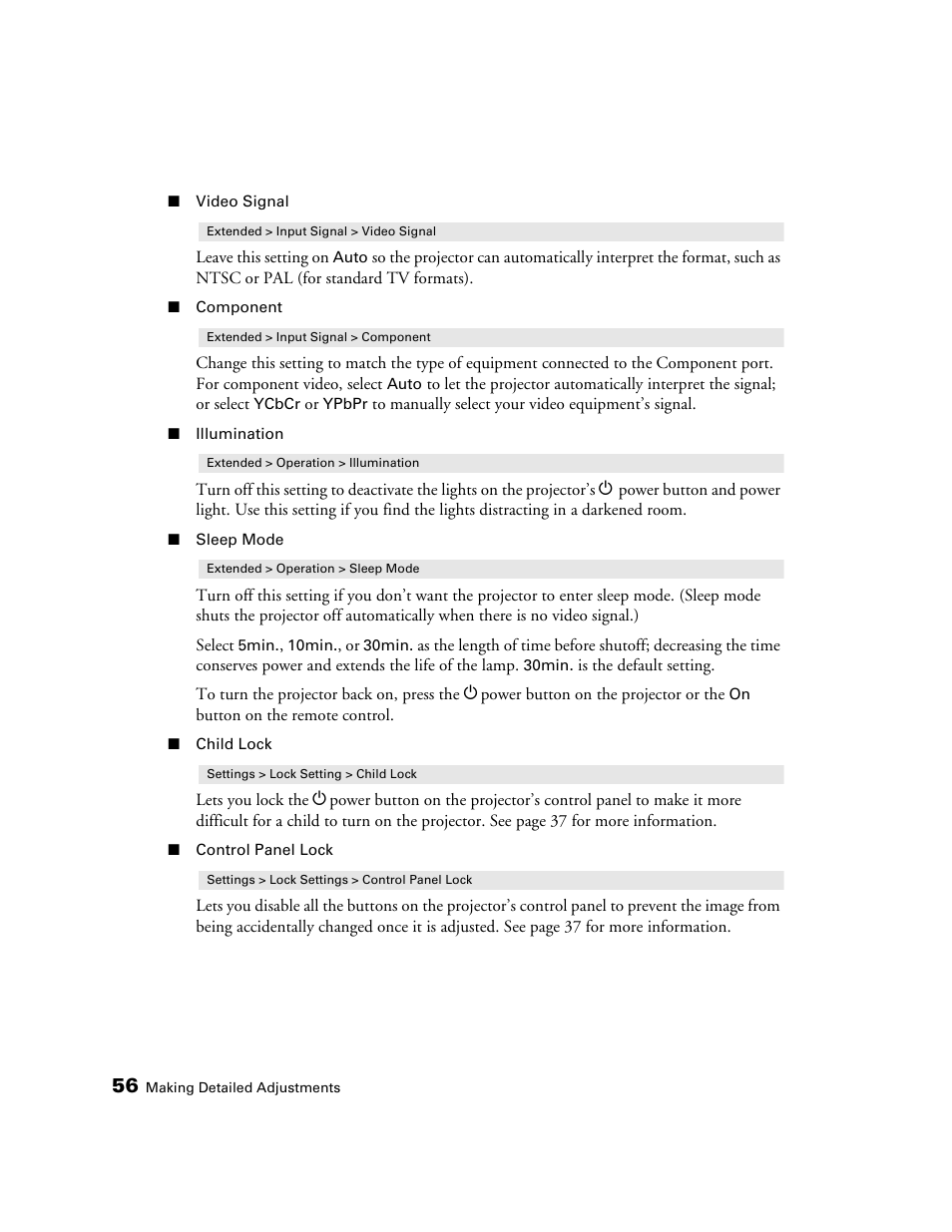 Epson 5020UB User Manual | Page 56 / 96
