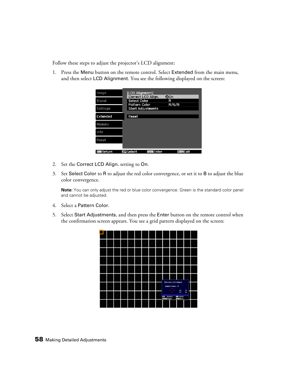 Epson 5020UB User Manual | Page 58 / 96