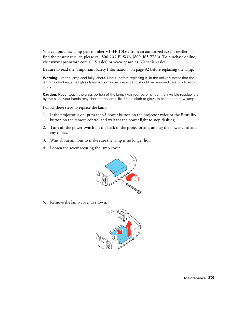 Epson 5020UB User Manual | Page 73 / 96