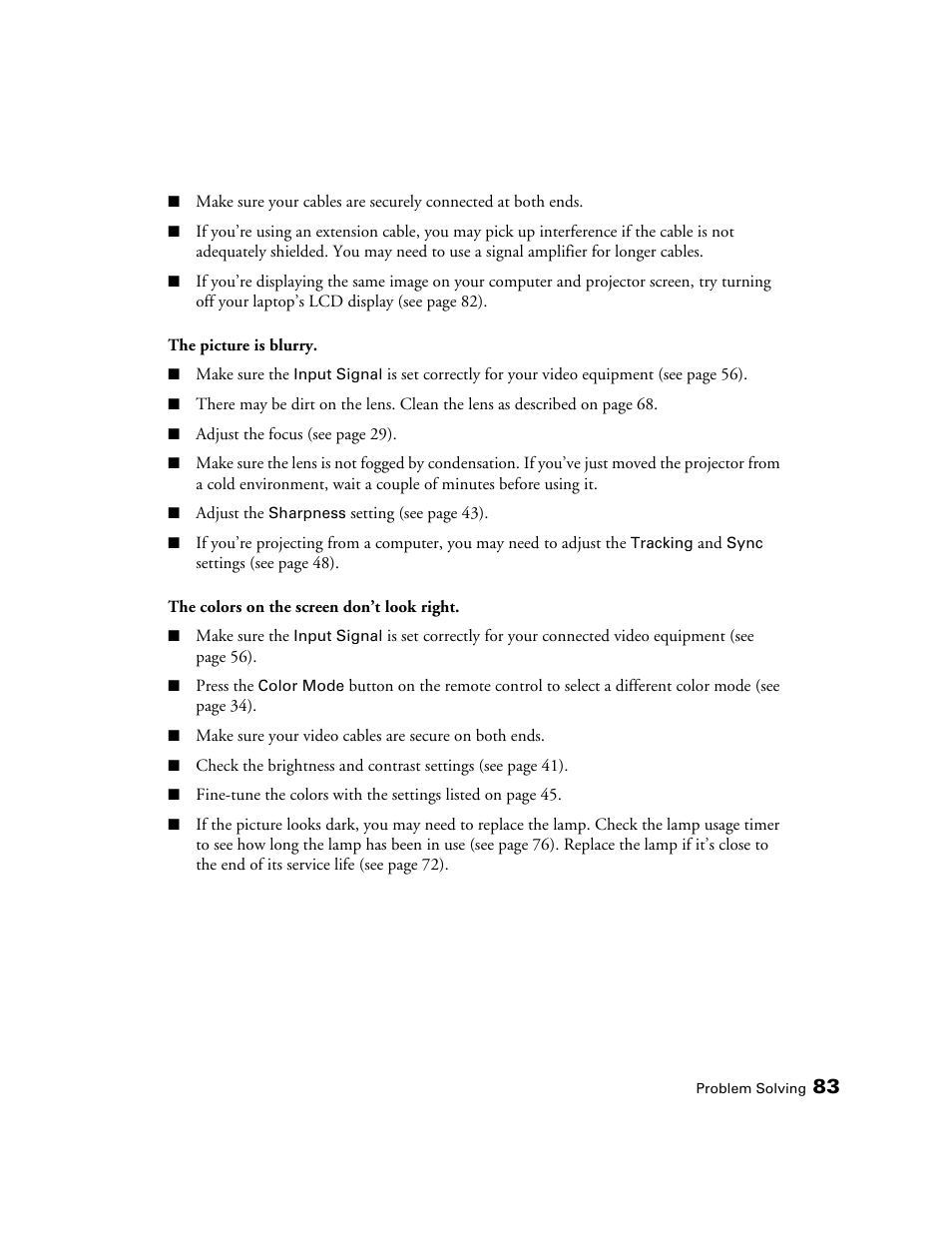 Epson 5020UB User Manual | Page 83 / 96