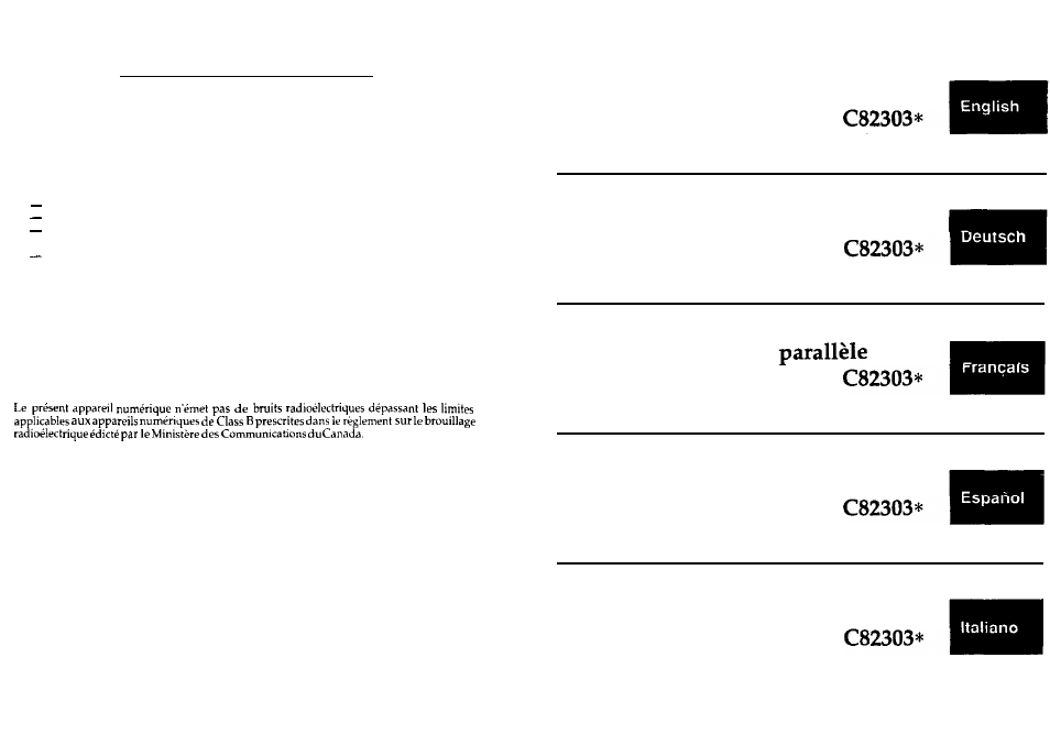 Fcc compliance statement for american users | Epson Parallel Interface C82303* User Manual | Page 4 / 19