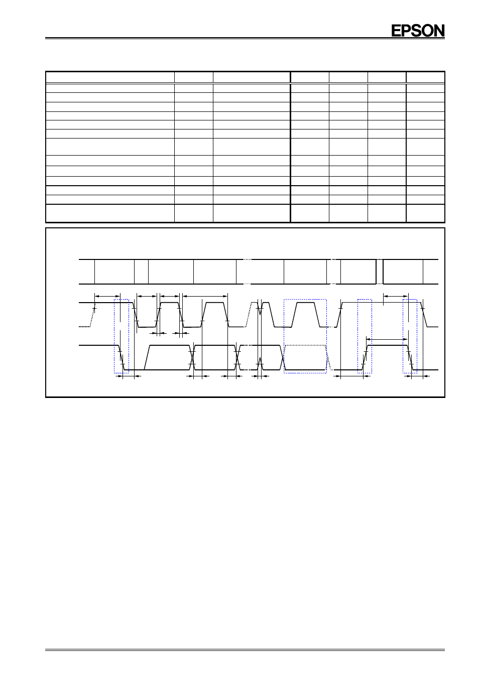 Rx - 8581 sa, Ac characteristics, Item symbol condition min. typ. max. unit | Epson RX-8581JE User Manual | Page 7 / 32