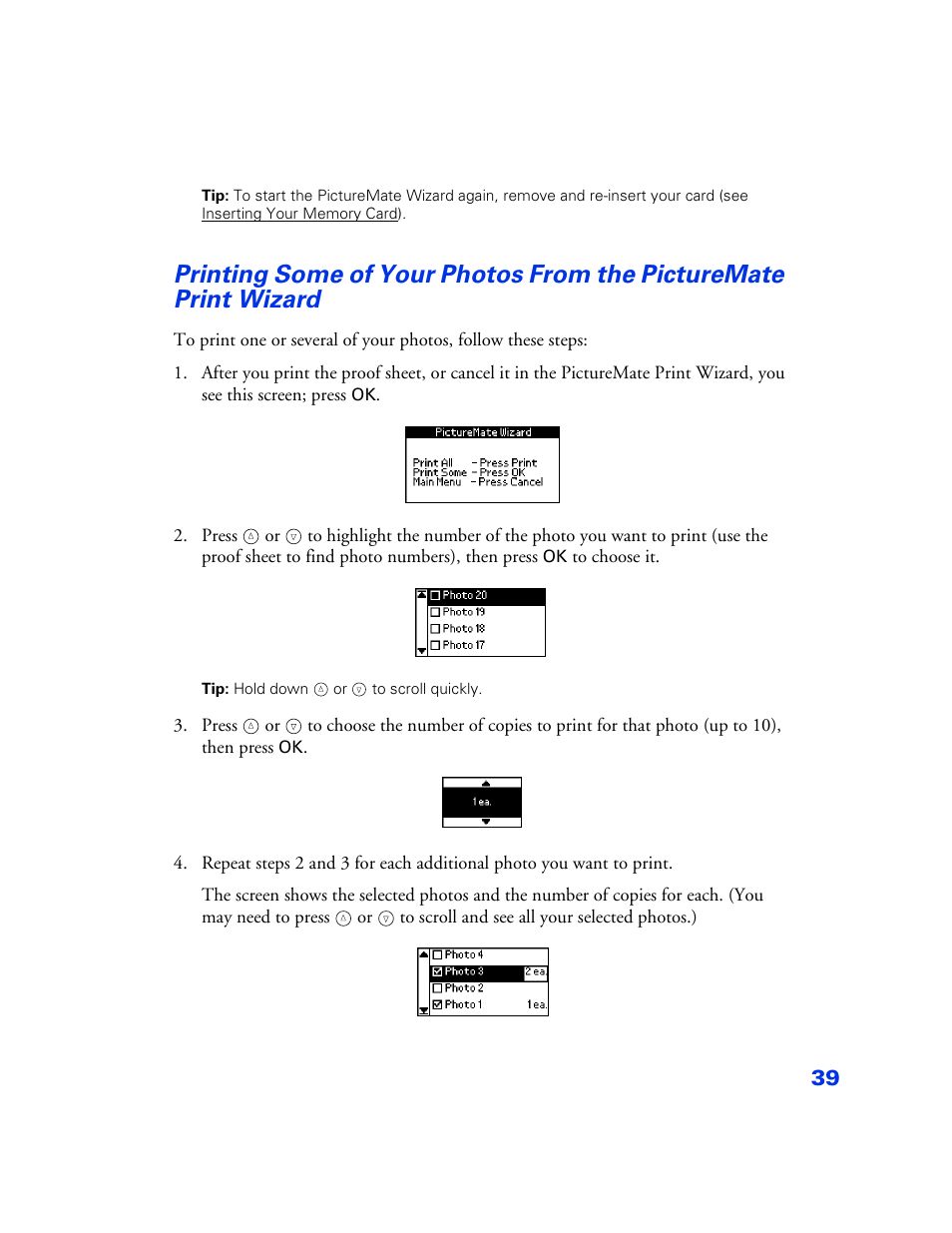 Epson PictureMate User Manual | Page 40 / 126