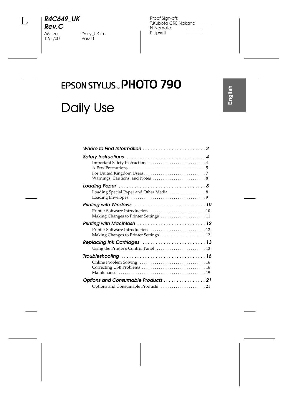 Epson 790 User Manual | Page 2 / 26