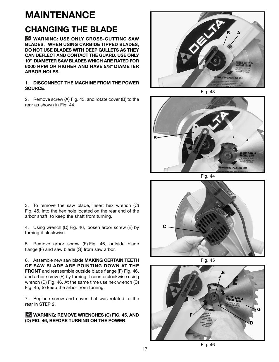 Maintenance, Changing the blade | Epson 36-075 User Manual | Page 17 / 21