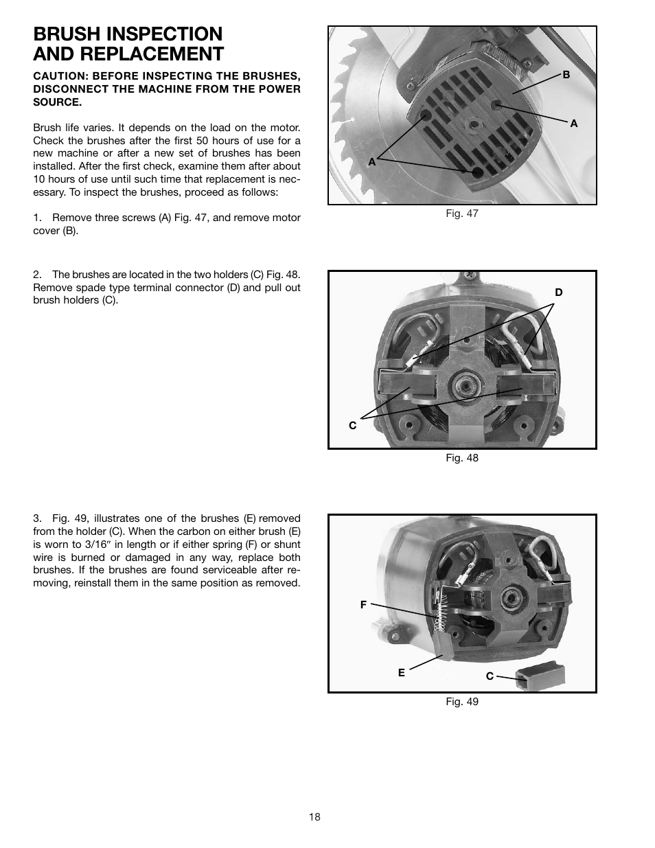 Brush inspection and replacement | Epson 36-075 User Manual | Page 18 / 21