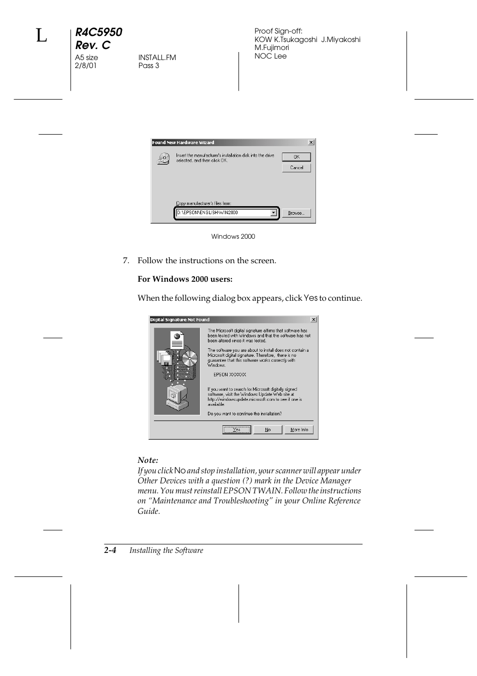 Epson 1640SU User Manual | Page 30 / 56