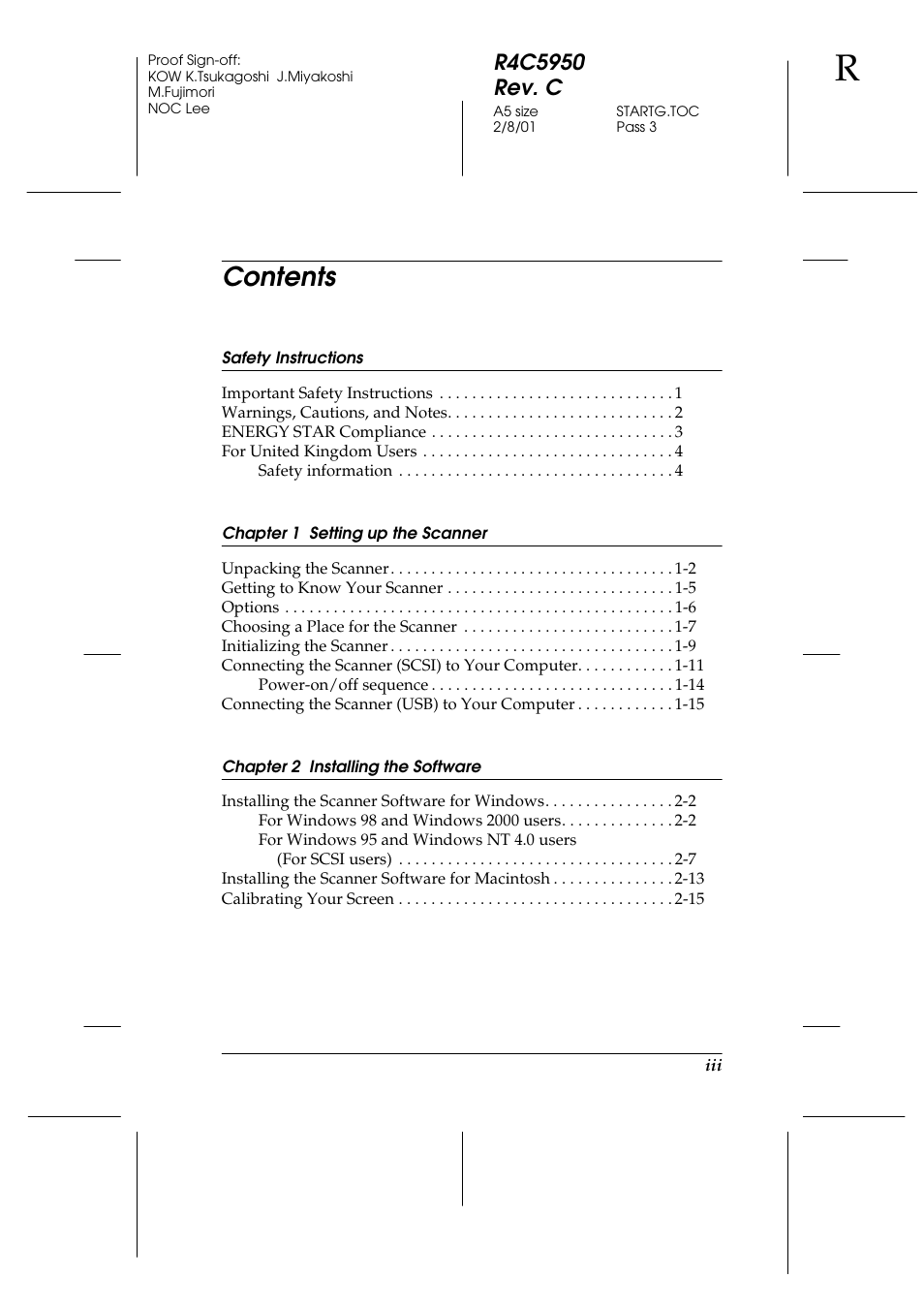 Epson 1640SU User Manual | Page 5 / 56