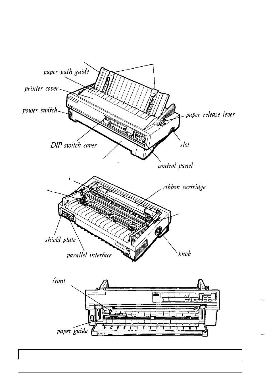 Printer parts | Epson 1170 User Manual | Page 11 / 159