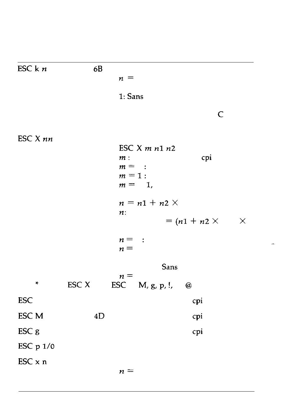 Font selection | Epson 1170 User Manual | Page 135 / 159
