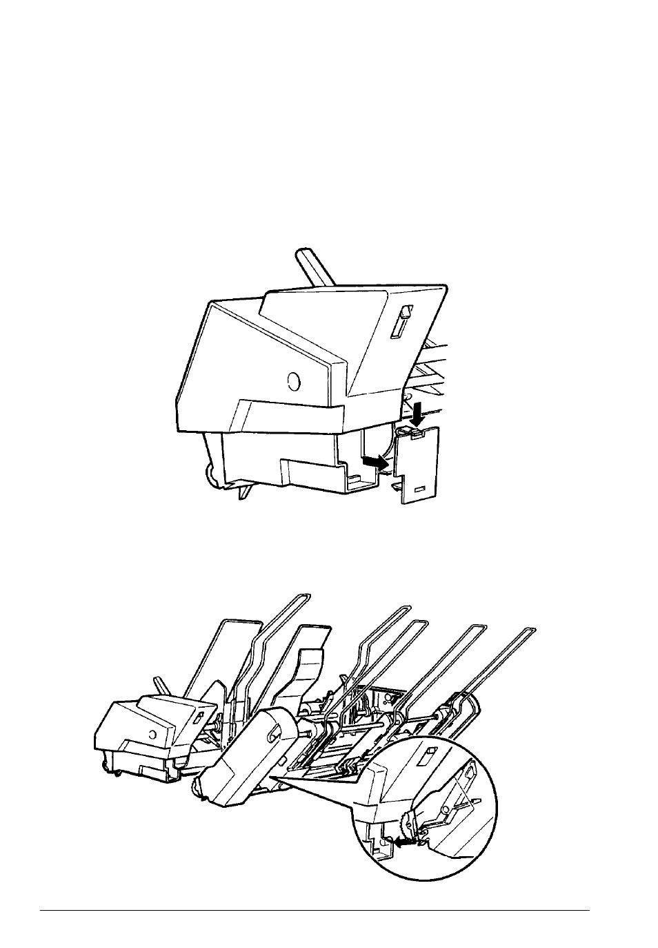 Assembling the dduble-bin cut-sheet feeder | Epson 1170 User Manual | Page 88 / 159